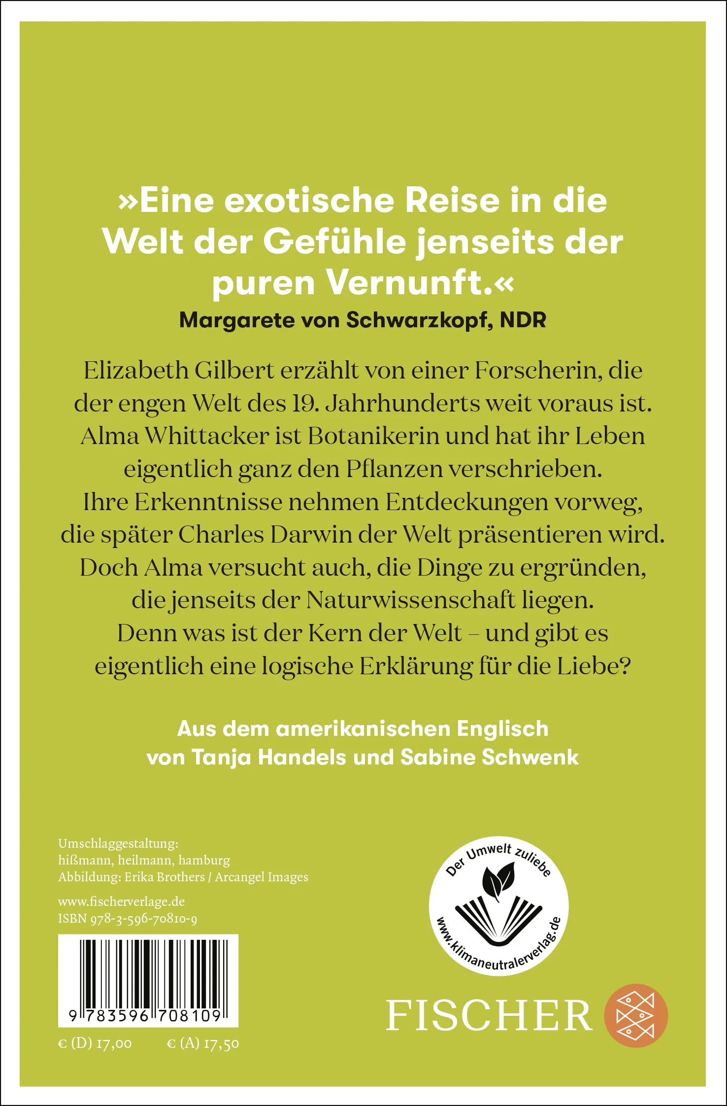 Buchrückseite von 'Das Wesen der Dinge und der Liebe' mit Klappentext - Taschenbuch