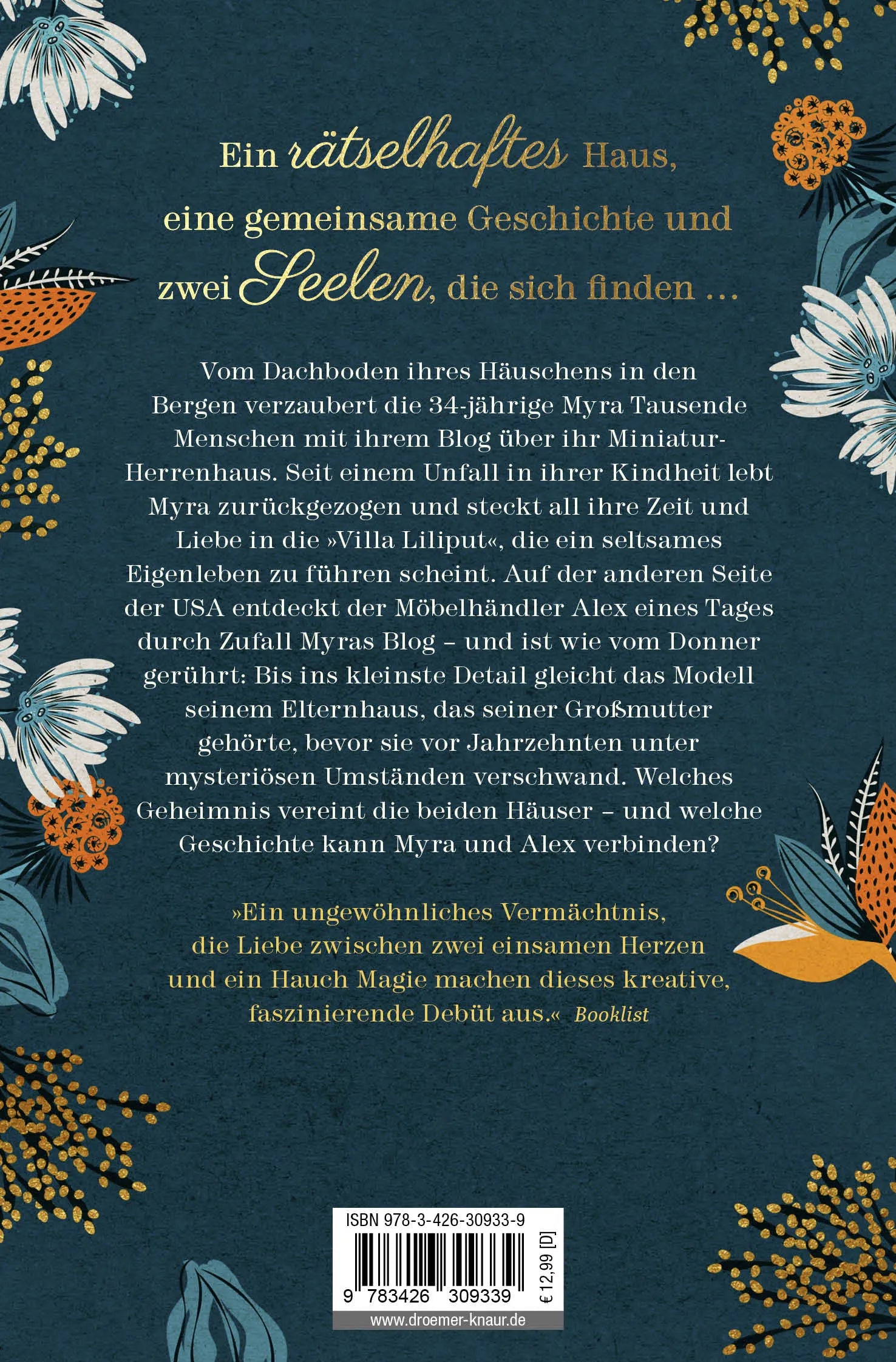 Buchrückseite von 'Das Wunder der kleinen Dinge' mit Klappentext - Taschenbuch