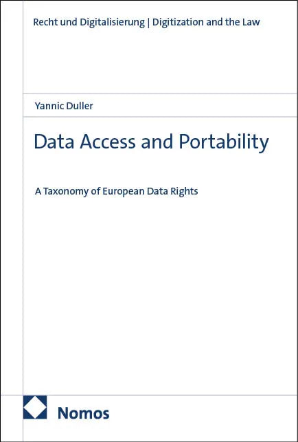Cover: Data Access and Portability (E-Book) von Yannic Duller