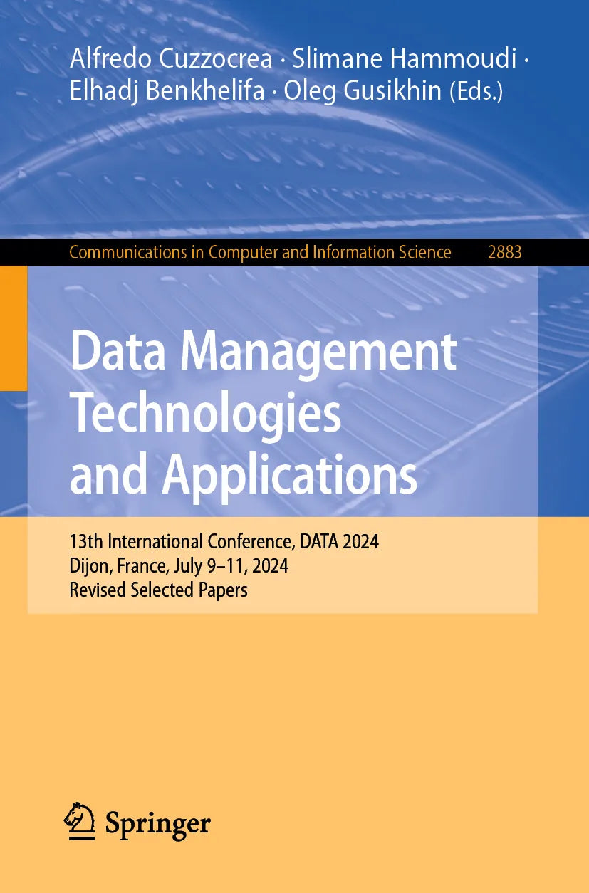 Cover: Data Management Technologies and Applications (E-Book)