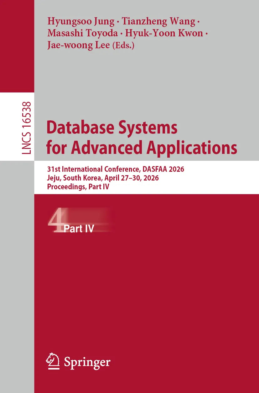 Cover: Database Systems for Advanced Applications (E-Book) von Hyungsoo Jung