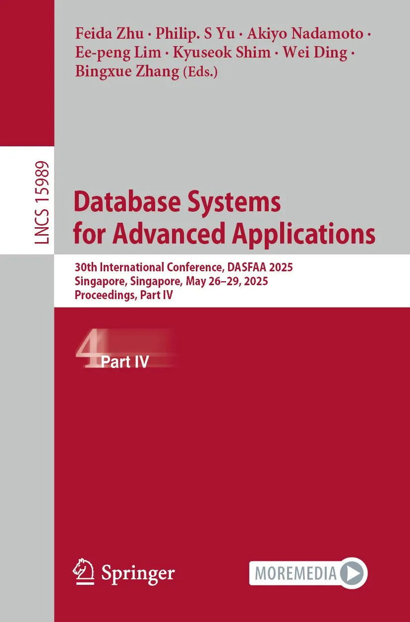 Cover: Database Systems for Advanced Applications (E-Book) von Feida Zhu