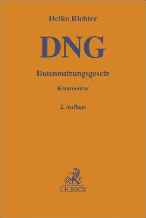 Buchcover von 'Datennutzungsgesetz. DNG' - Gebundene Ausgabe von Heiko Richter