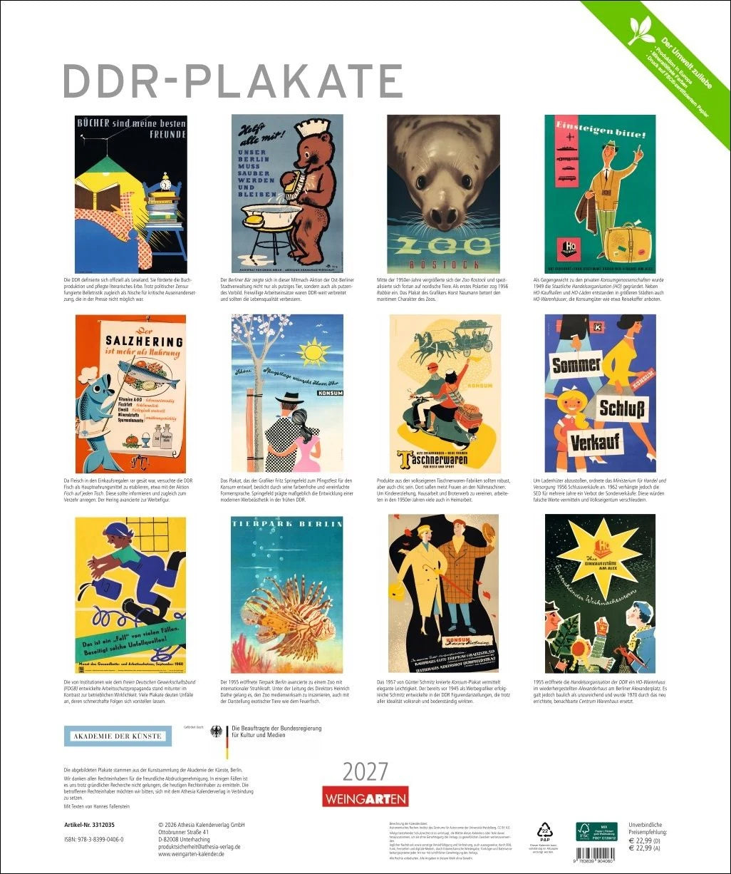 DDR-Plakate Edition Kalender 2027 – Ansicht