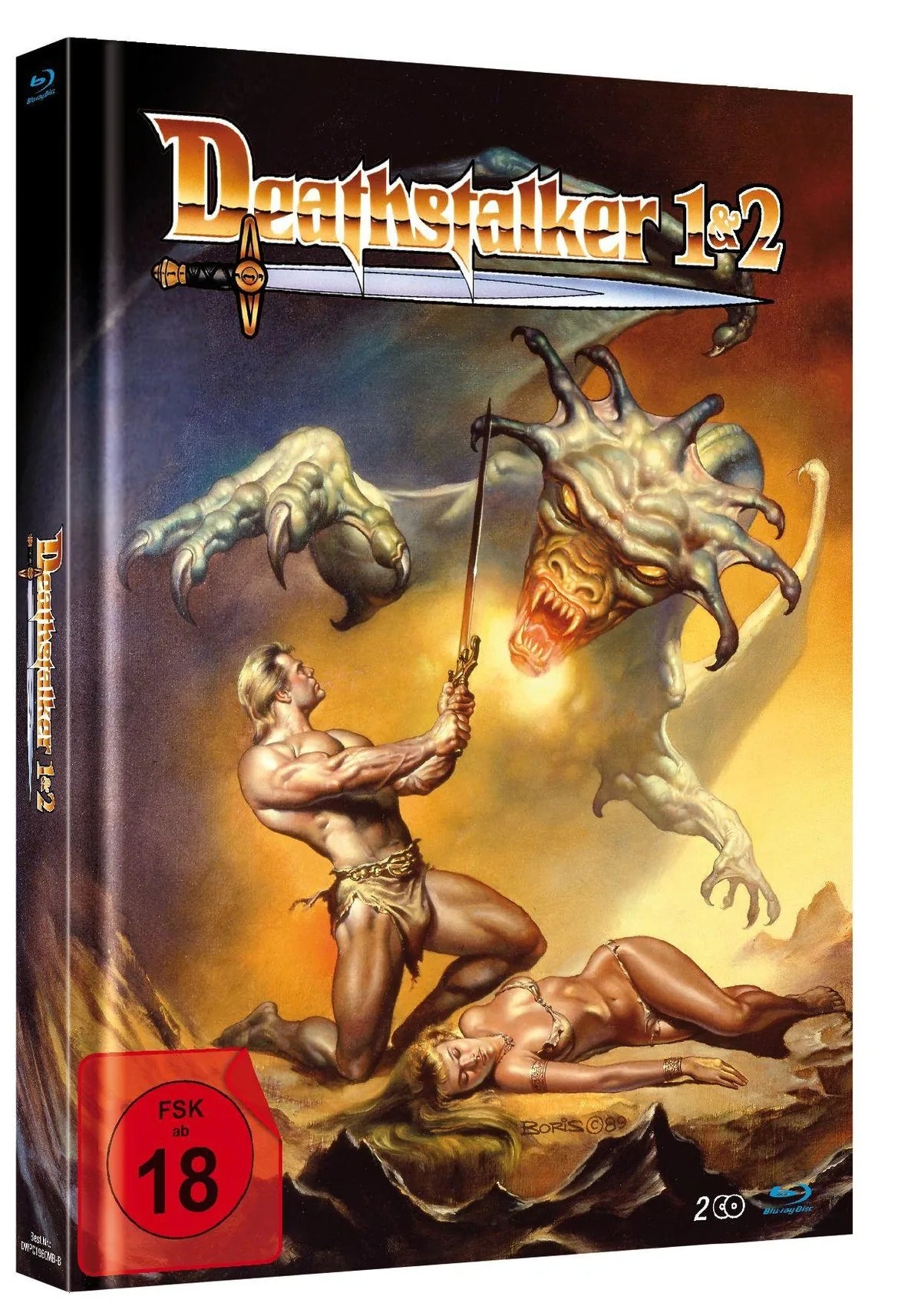 Blu-ray-Cover: Deathstalker 1+2. Regie: Jim Wynorski