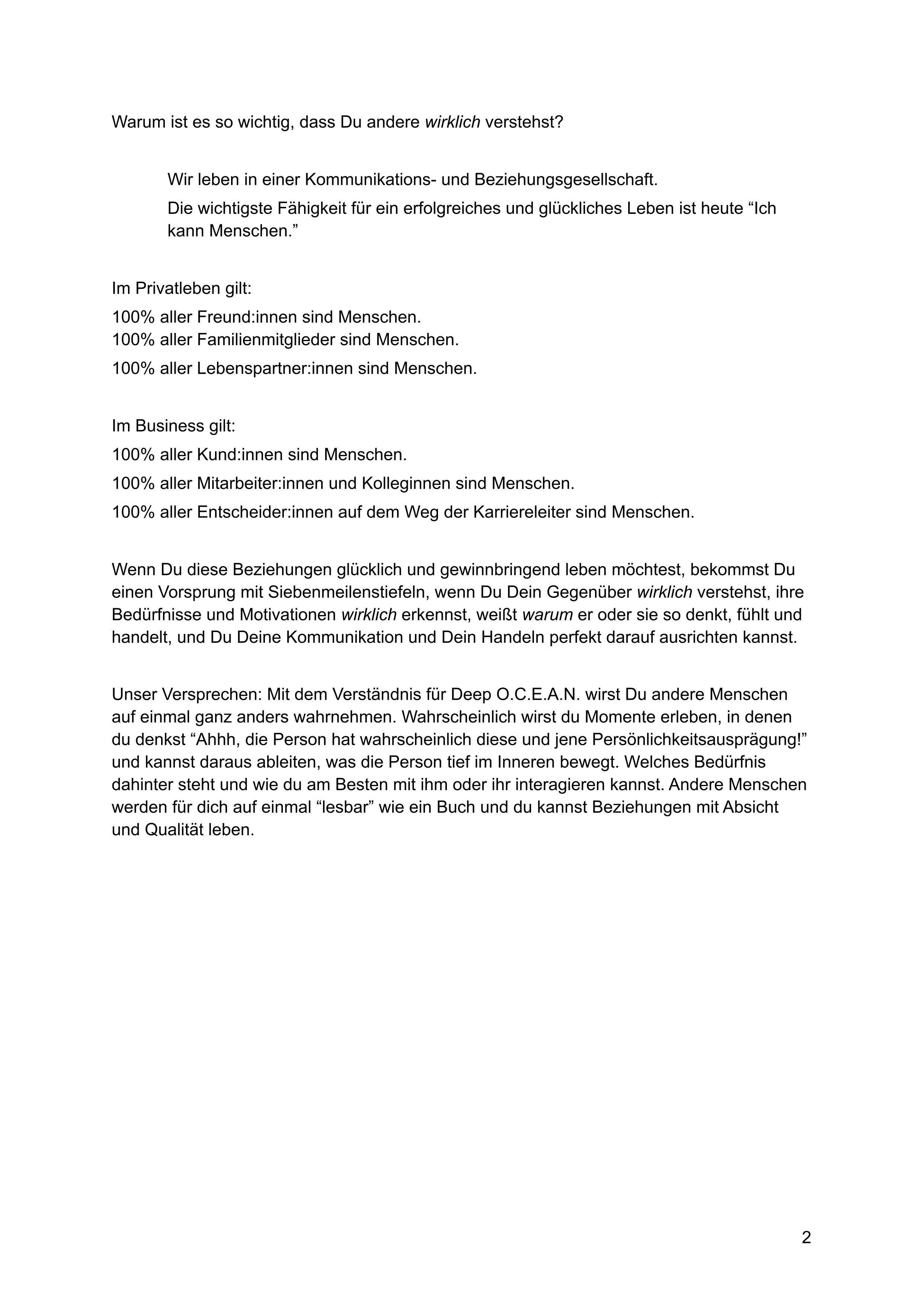 Alexander Hartmann - DEEP OCEAN - das geniale Persönlichkeitsmodell