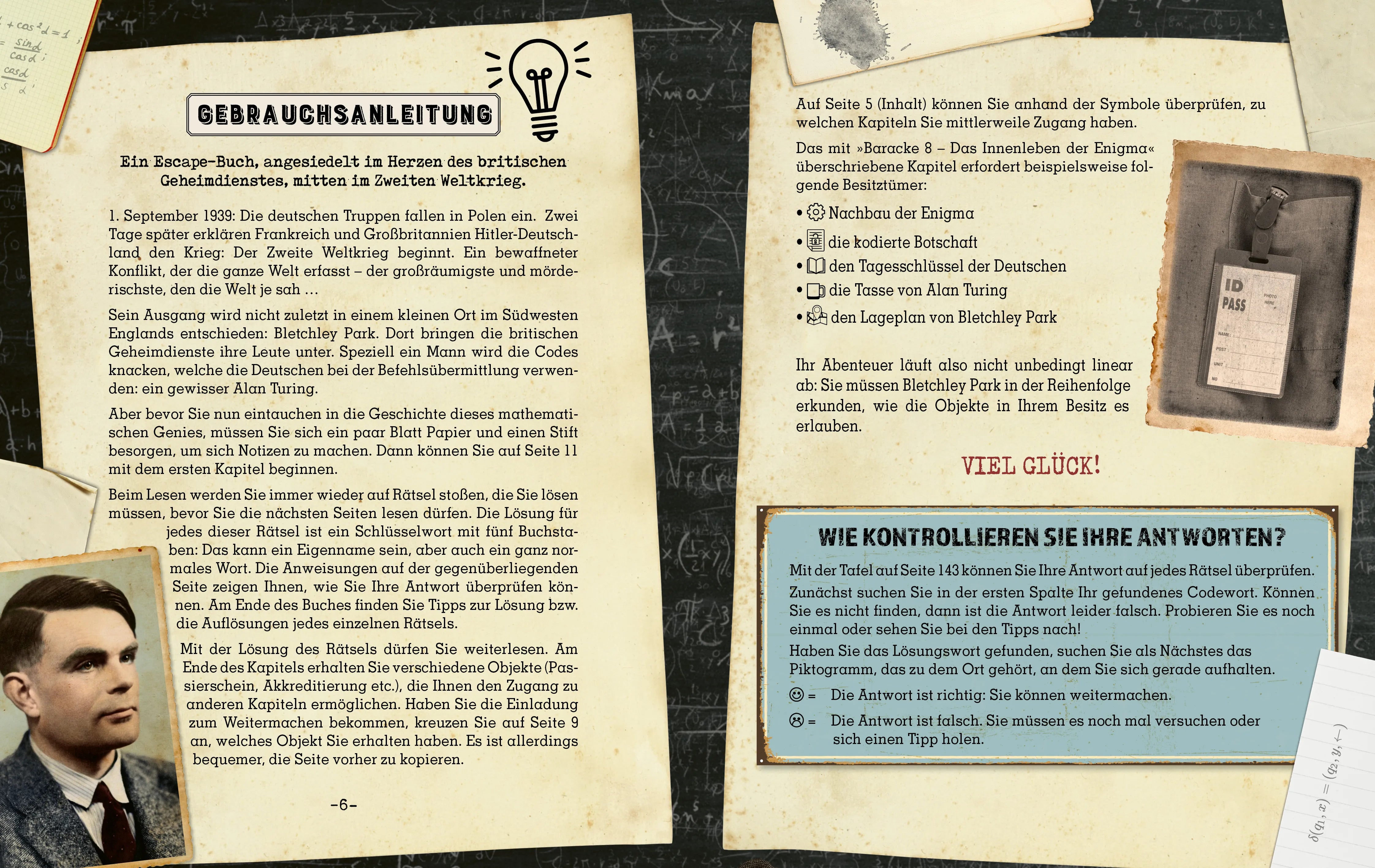 Innenansicht von 'Dein Escape-Room-Adventure – Das Geheimnis der Enigma' - Taschenbuch