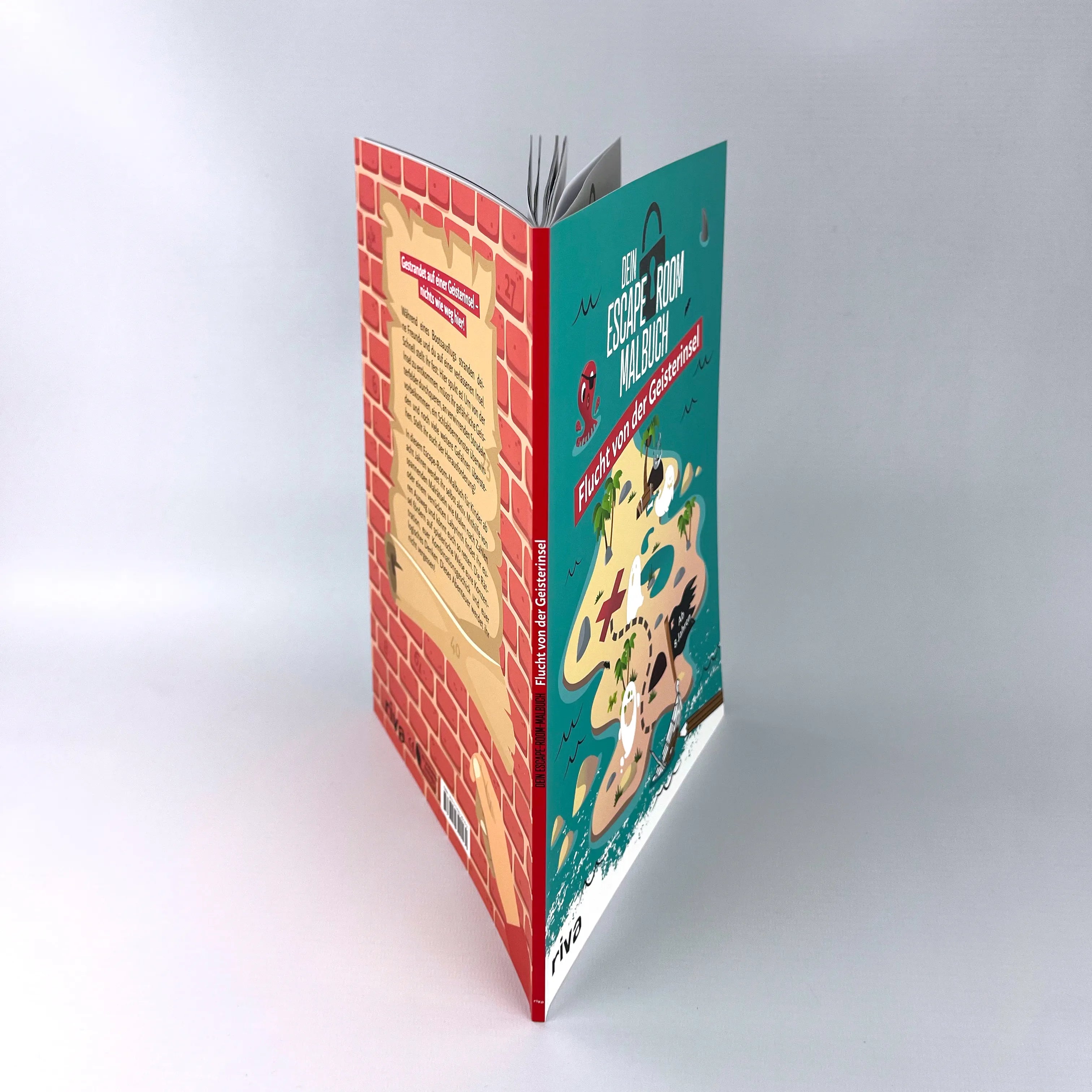 Innenansicht von 'Dein Escape-Room-Malbuch – Flucht von der Geisterinsel' - Taschenbuch