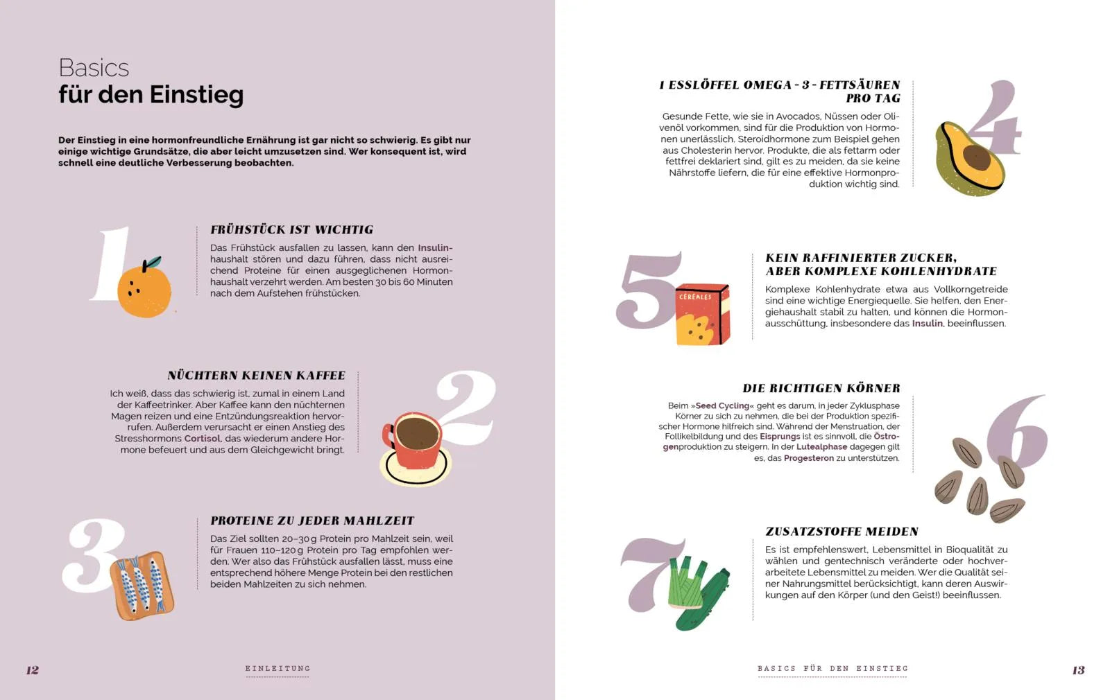 Innenansicht von 'Dein Zyklus – deine Ernährung' - Taschenbuch