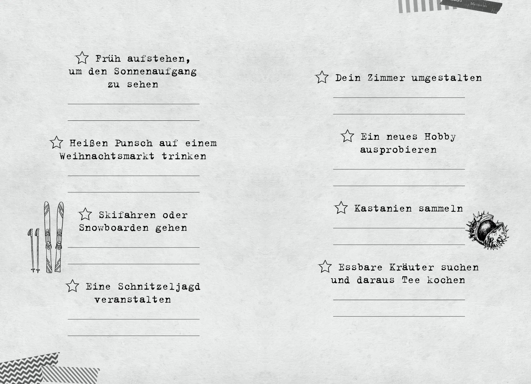 Innenansicht von 'Deine Bucket List für die Ferien' - Taschenbuch