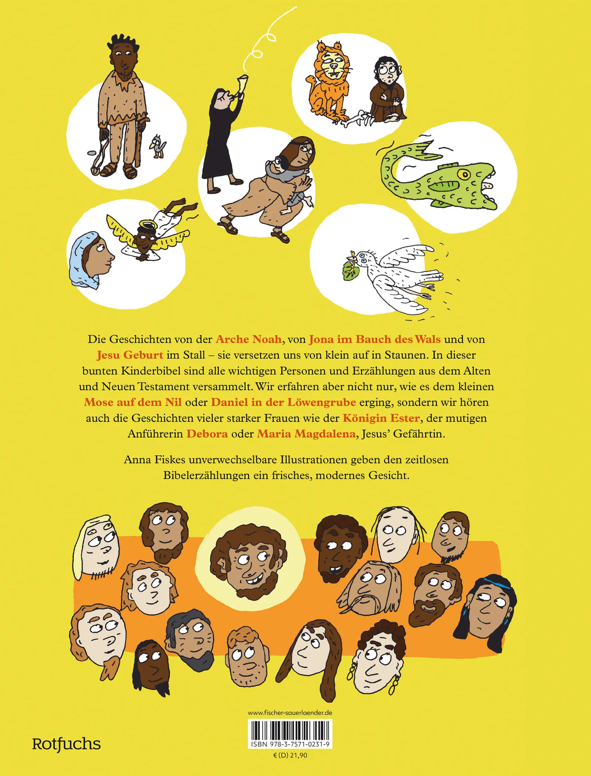 Rückseite: Deine bunte Kinderbibel – Von Adam & Eva, Maria & Jesus und allen anderen (Hardcover)