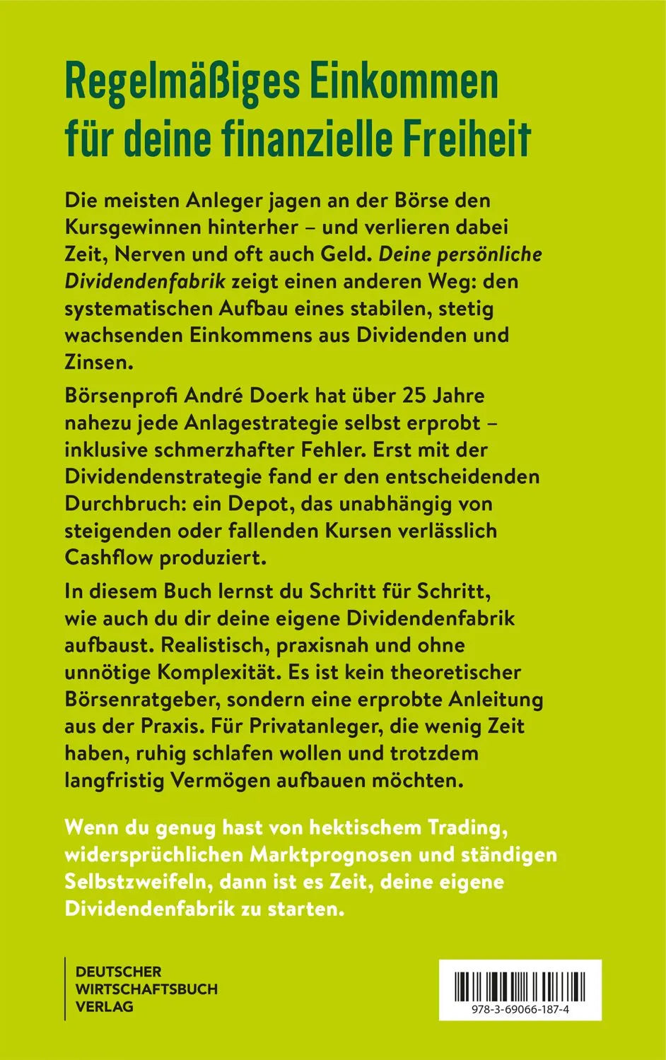 Rückseite: Deine persönliche Dividendenfabrik (Taschenbuch)