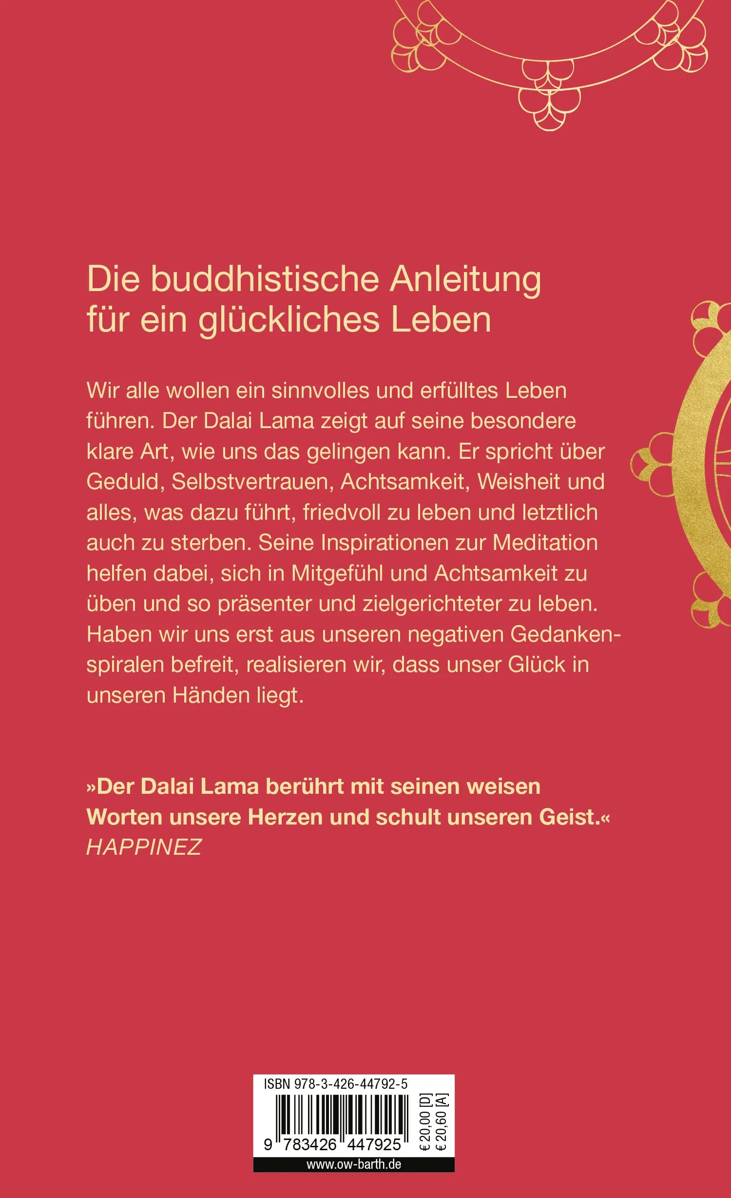 Buchrückseite von 'Dem Leben einen Sinn geben' mit Klappentext - Gebundene Ausgabe