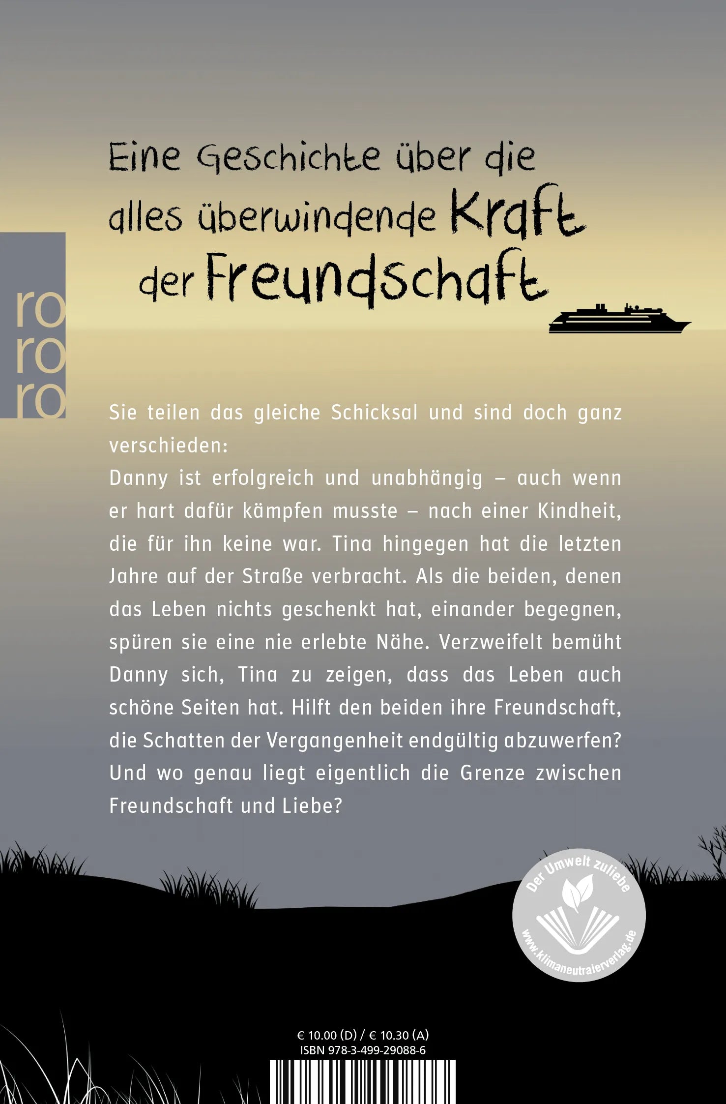 Buchrückseite von 'Dem Ozean so nah' mit Klappentext - Taschenbuch