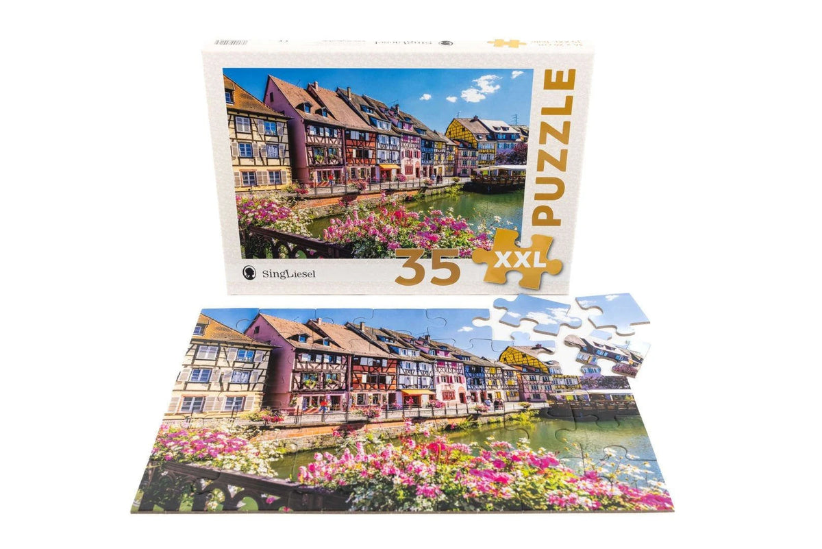 Demenz-Puzzle: Colmar. Das Demenz-Puzzle-Spiel mit 35 Puzzle-Teilen im XXL-Format. – Ansicht