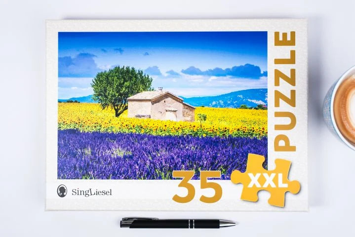 Demenz-Puzzle: Provence. Das Demenz-Puzzle-Spiel mit 35 Puzzle-Teilen im XXL-Format – Ansicht