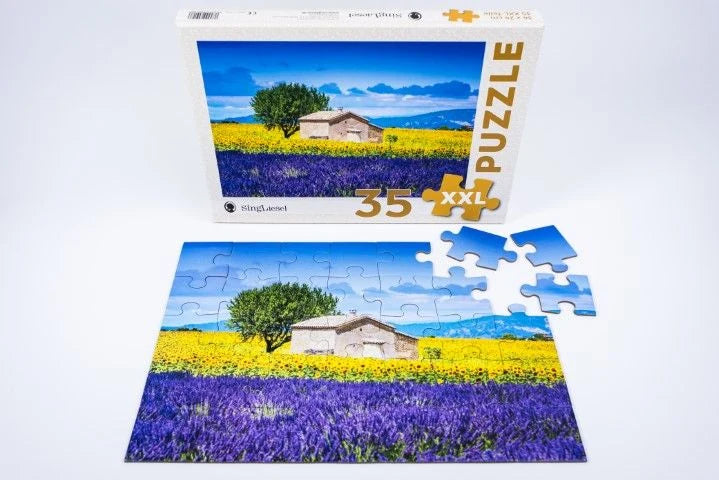 Demenz-Puzzle: Provence. Das Demenz-Puzzle-Spiel mit 35 Puzzle-Teilen im XXL-Format – Ansicht