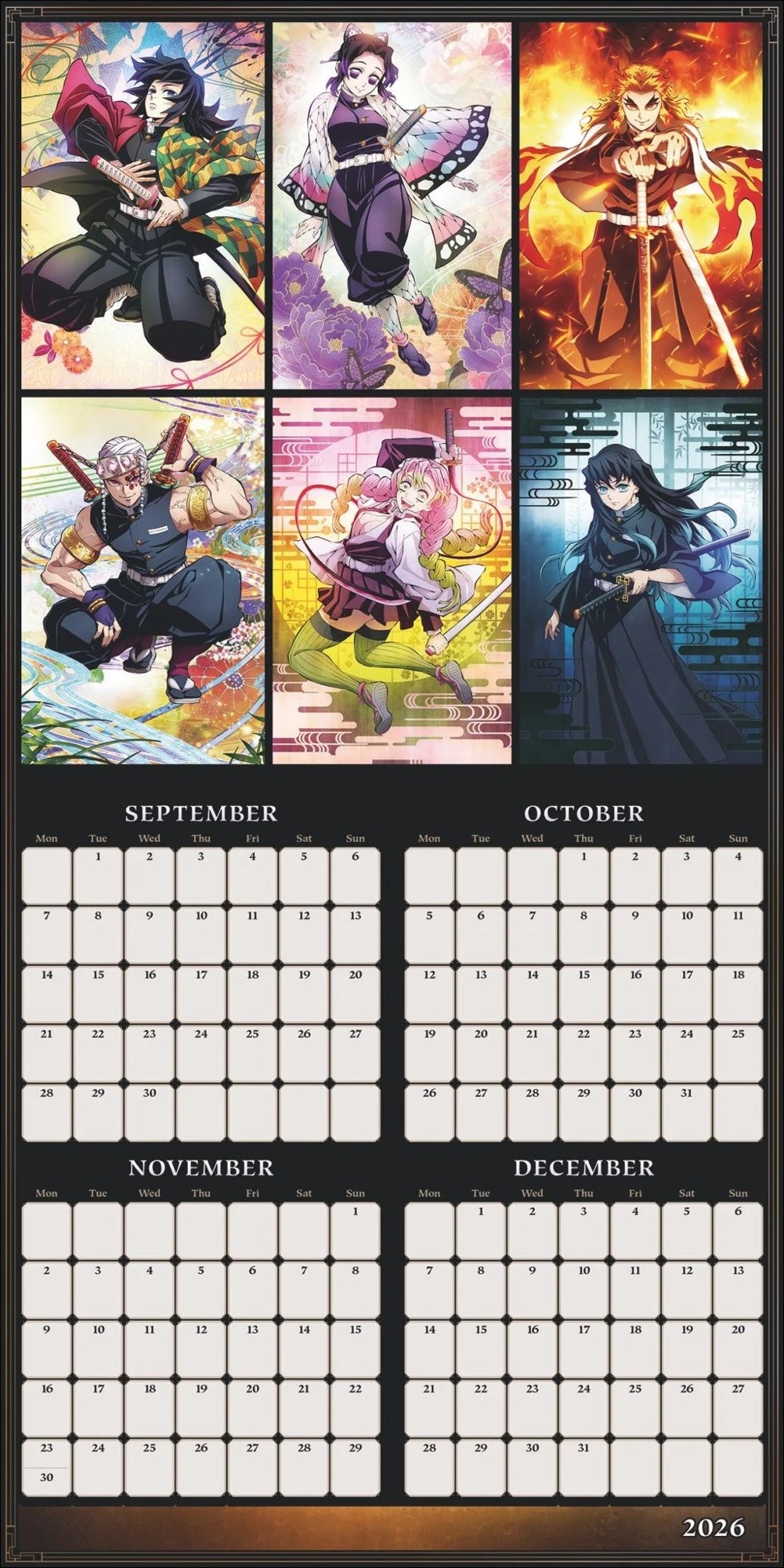 Demon Slayer Broschurkalender 2027 – Ansicht