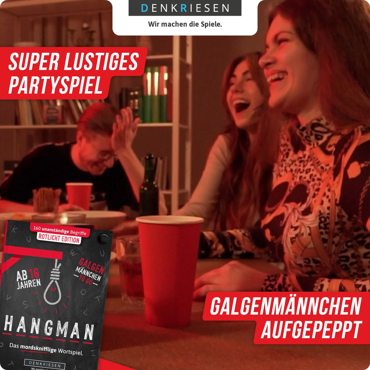 DENKRIESEN - HANGMAN® - ROTLICHT EDITION "Galgenmännchen TO GO" – Ansicht