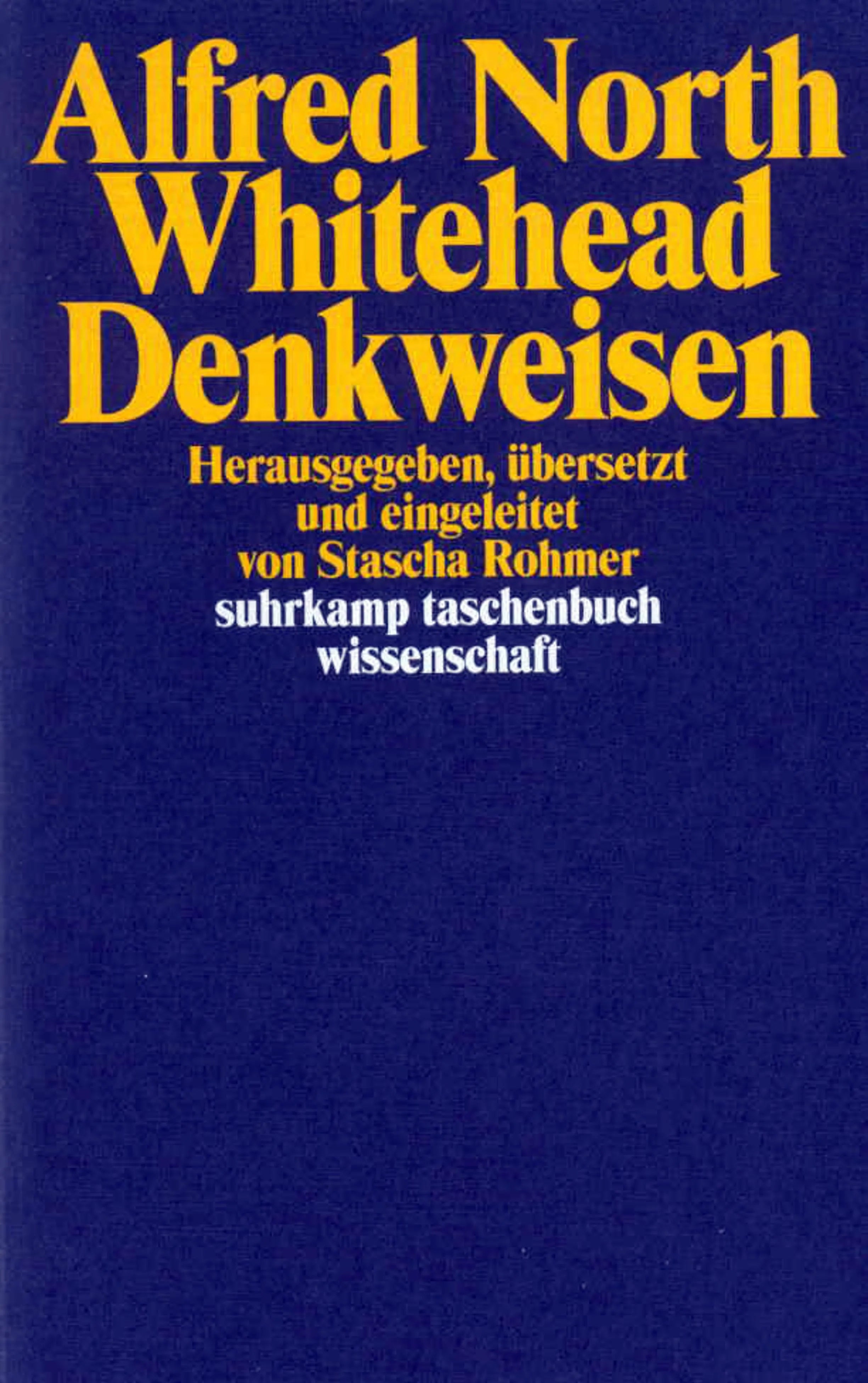 Buchcover von 'Denkweisen' - Taschenbuch von Alfred North Whitehead