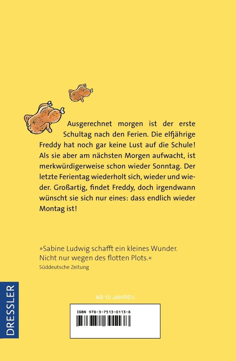 Buchrückseite von 'Der 7. Sonntag im August' mit Klappentext - Taschenbuch