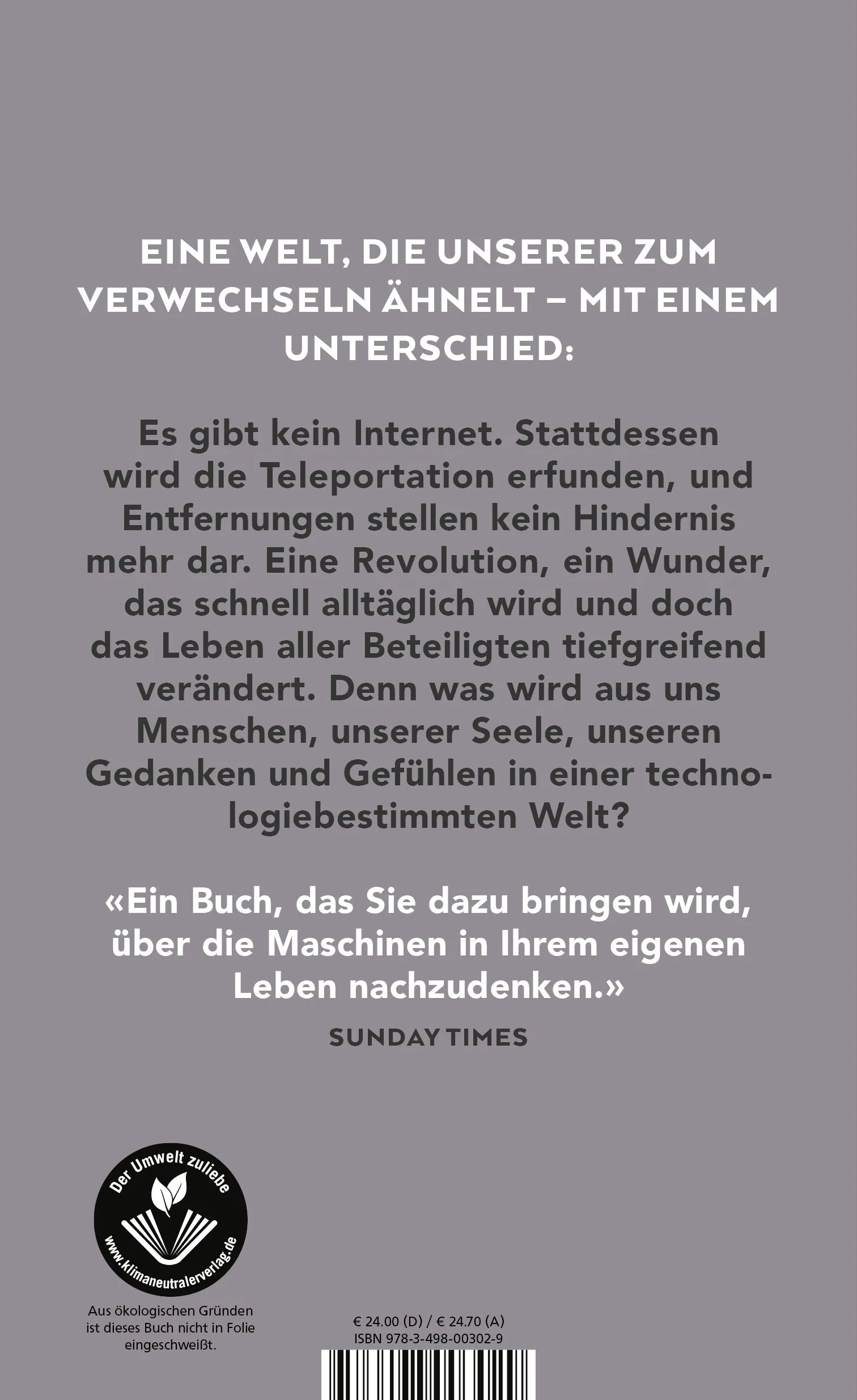 Buchrückseite von 'Der Apparat' mit Klappentext - Gebundene Ausgabe