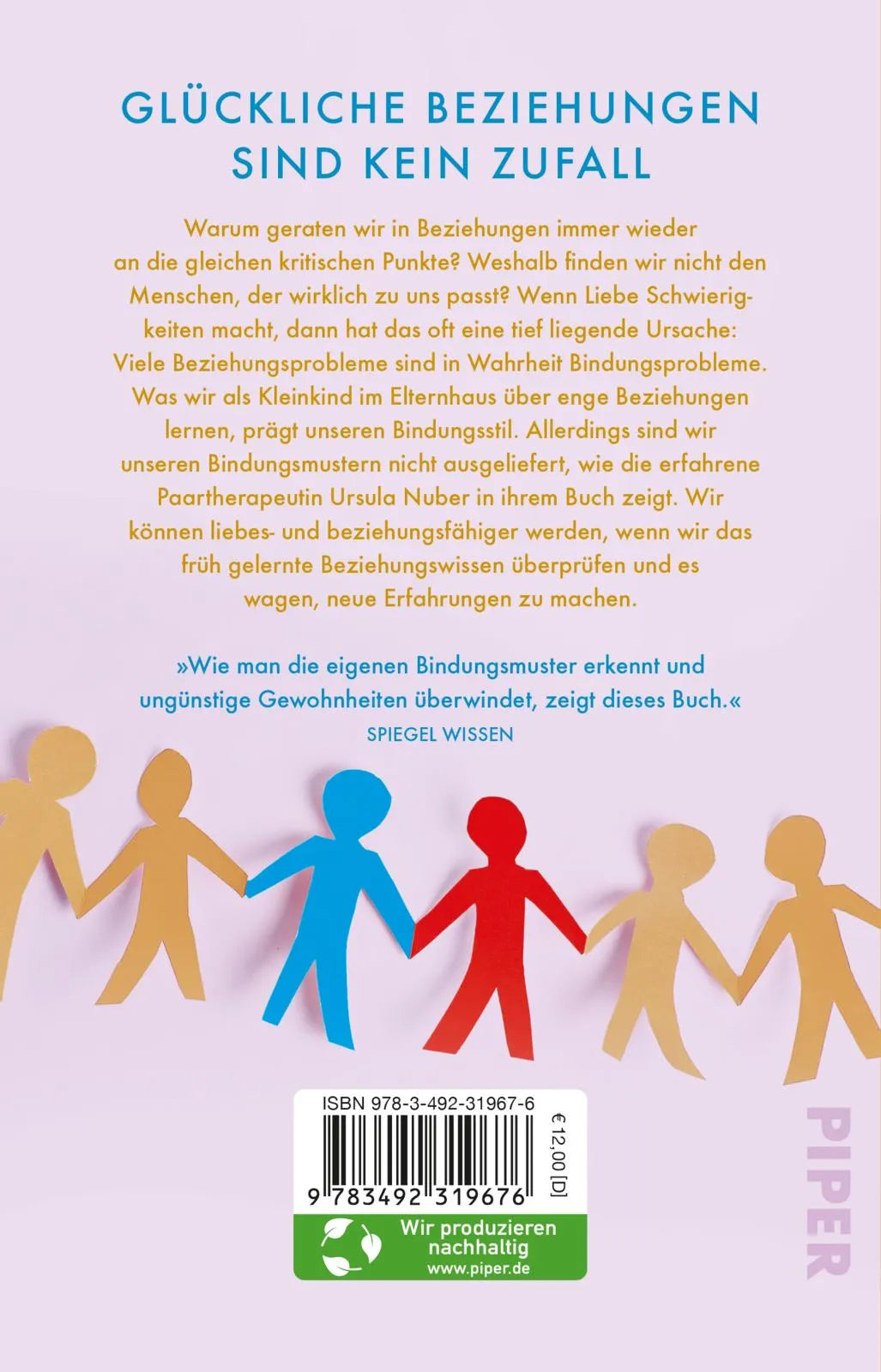 Buchrückseite von 'Der Bindungseffekt' mit Klappentext - Taschenbuch