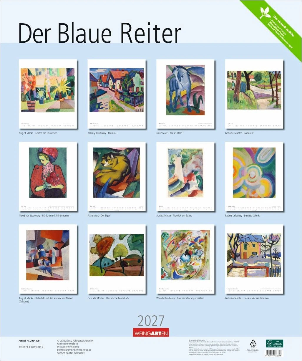 Der Blaue Reiter Kalender 2027 – Ansicht