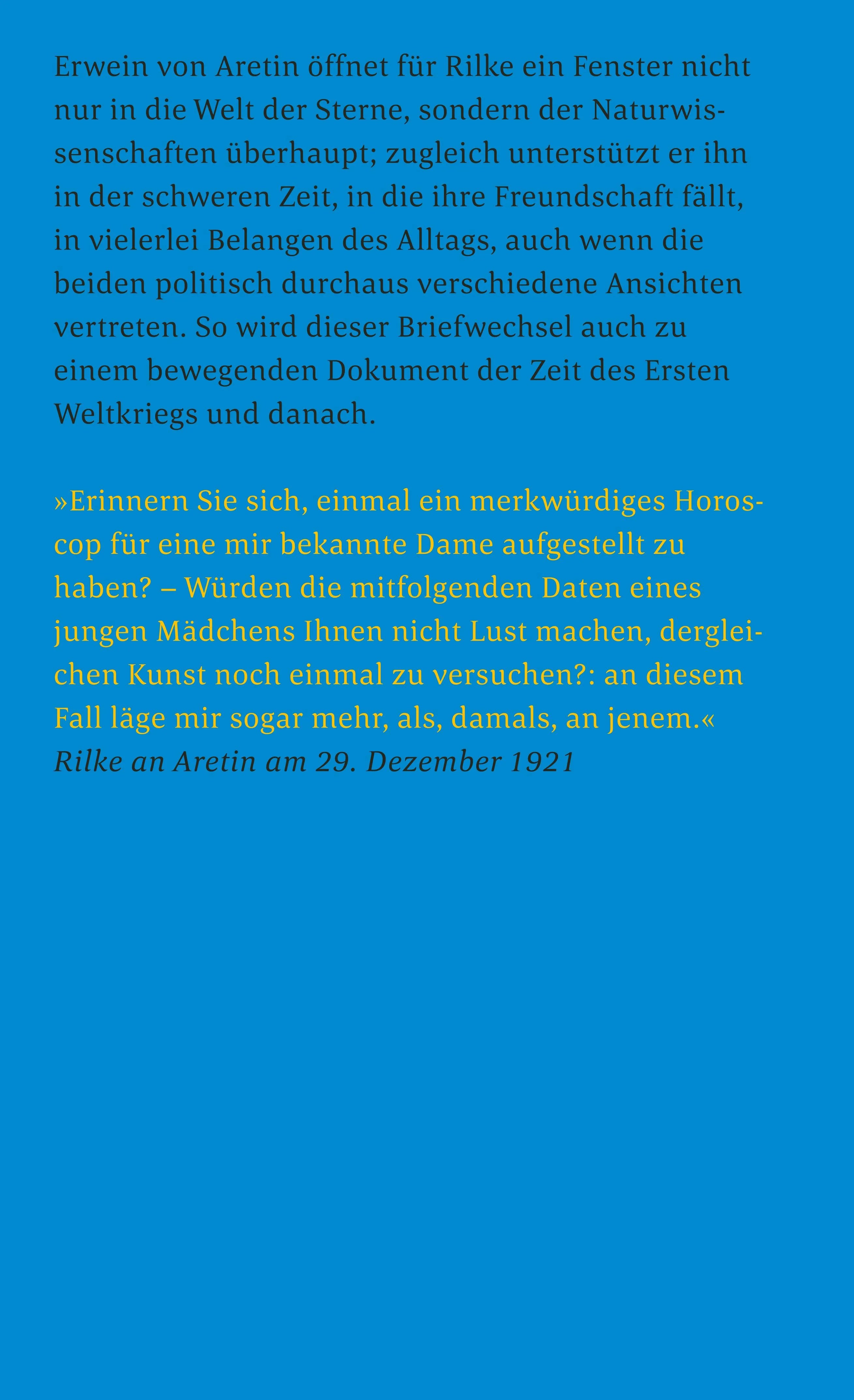 Buchrückseite von 'Der Dichter und sein Astronom' mit Klappentext - Taschenbuch
