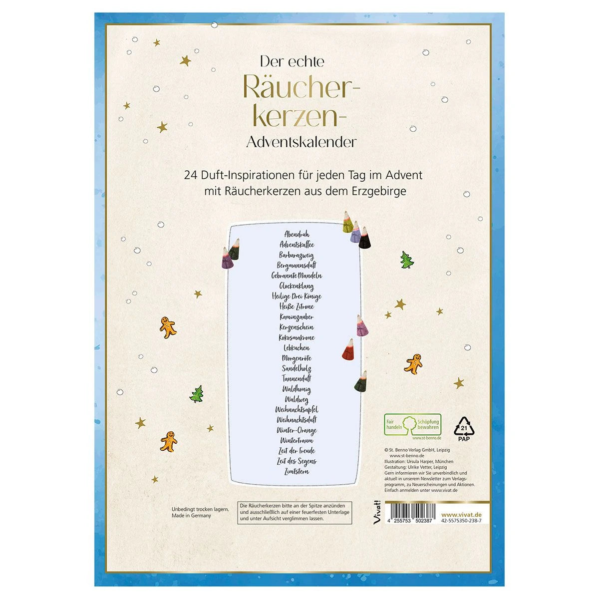 Der echte Räucherkerzen-Adventskalender – Ansicht