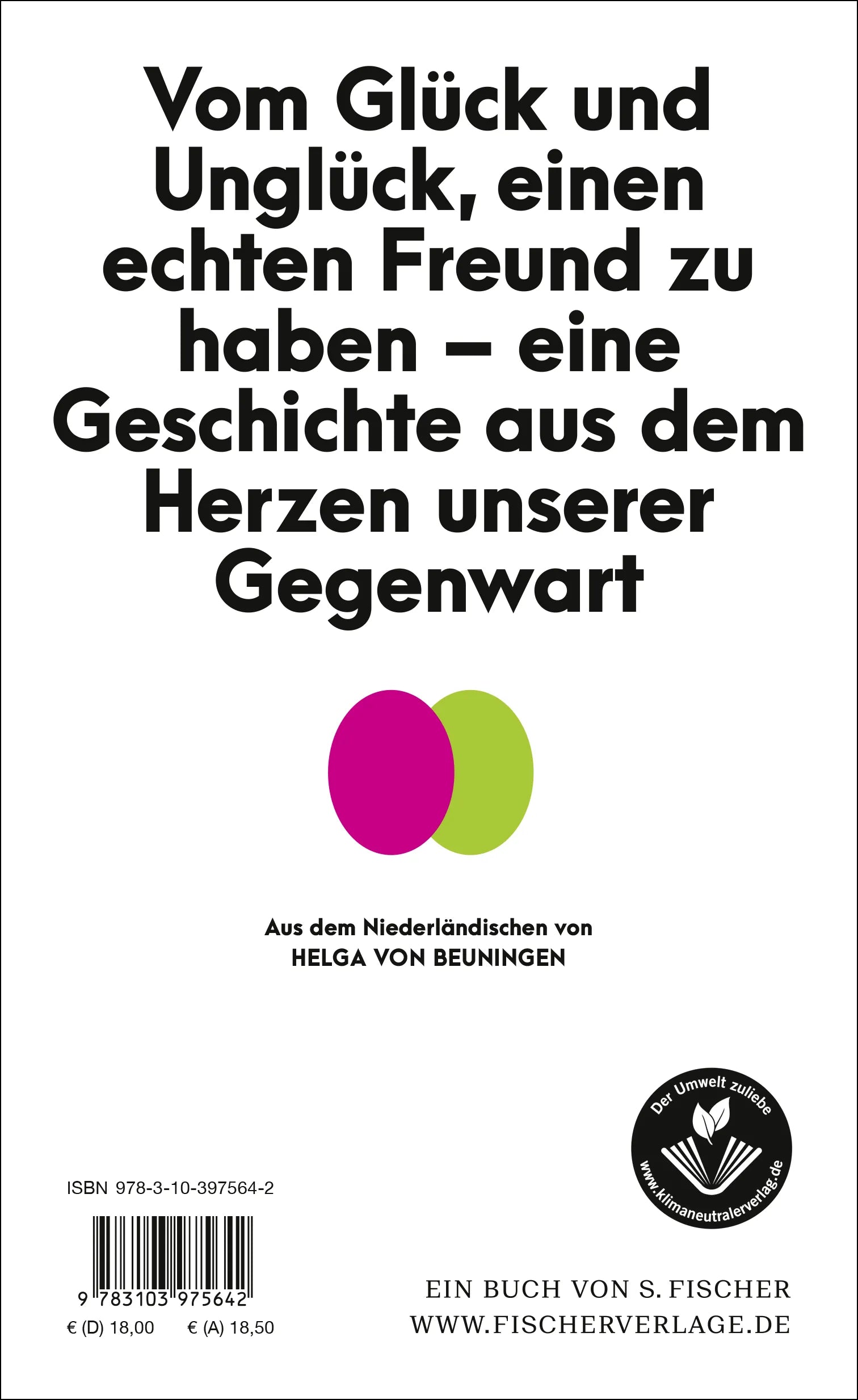 Buchrückseite von 'Der ehrliche Finder' mit Klappentext - Gebundene Ausgabe