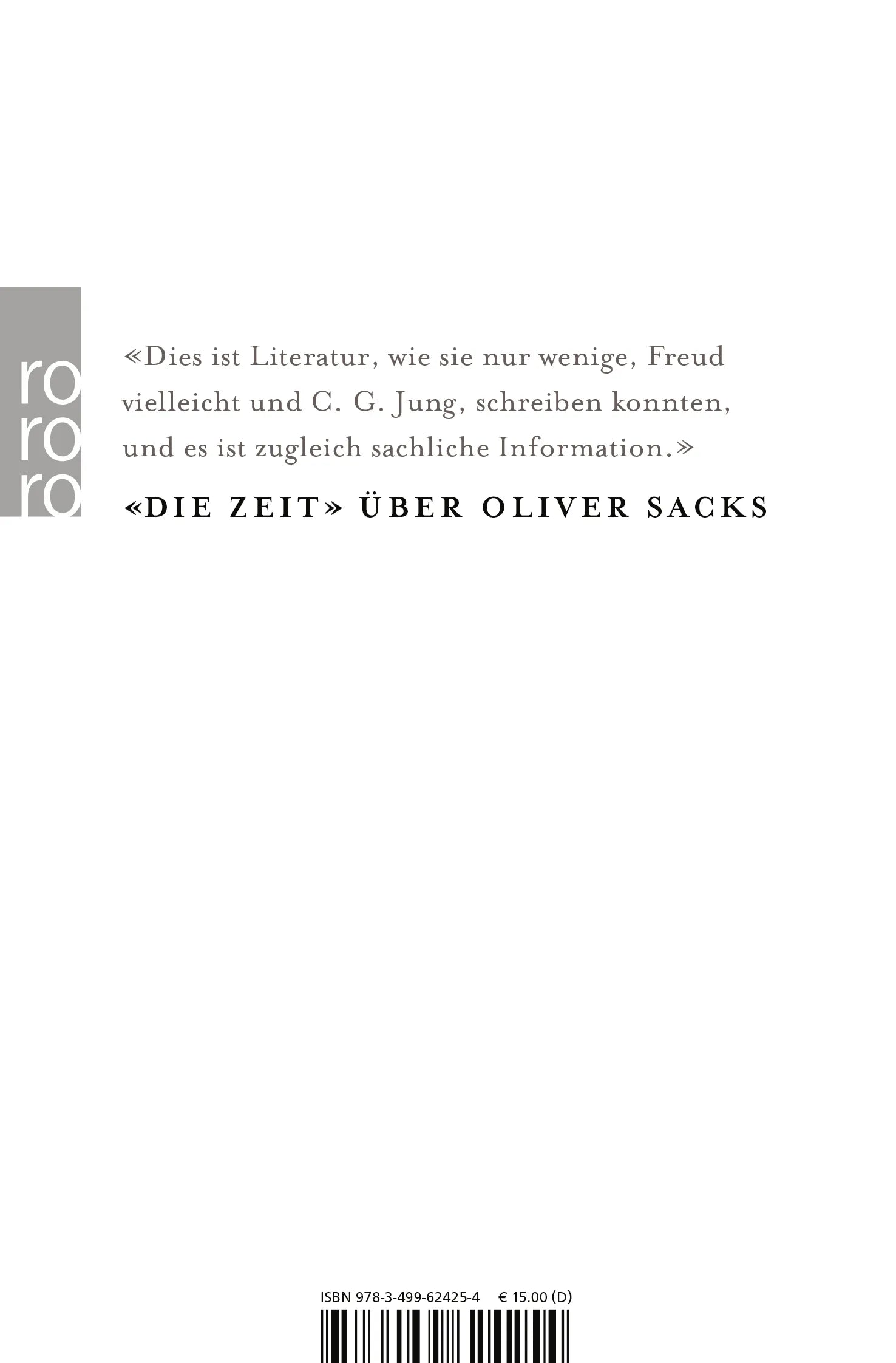 Buchrückseite von 'Der einarmige Pianist' mit Klappentext - Taschenbuch