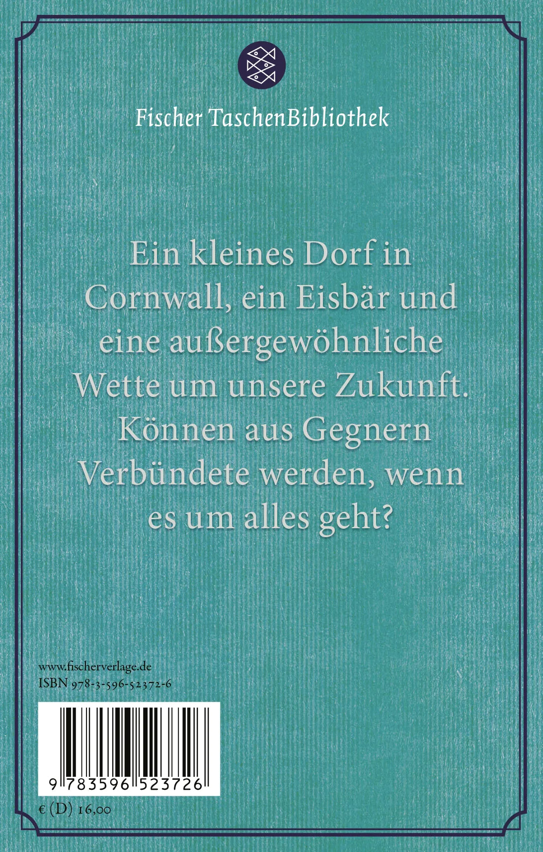 Buchrückseite von 'Der Eisbär und die Hoffnung auf morgen' mit Klappentext - Gebundene Ausgabe