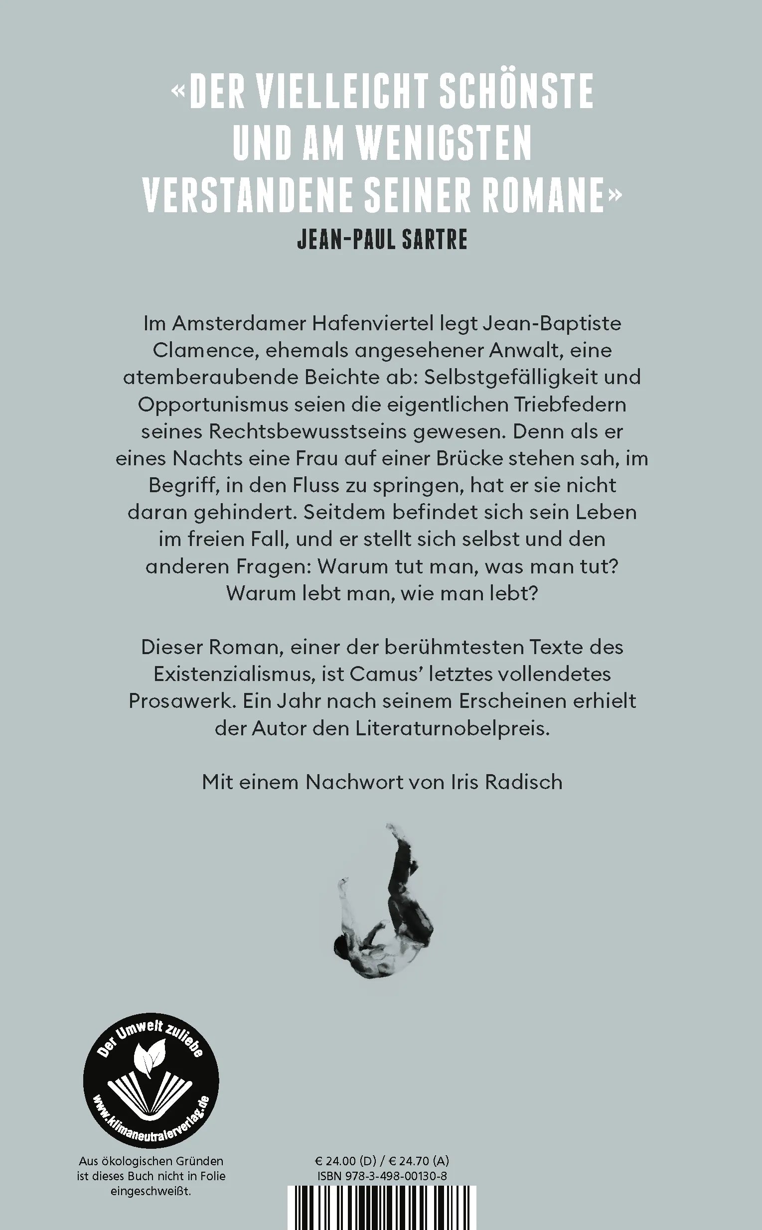 Buchrückseite von 'Der Fall' mit Klappentext - Gebundene Ausgabe