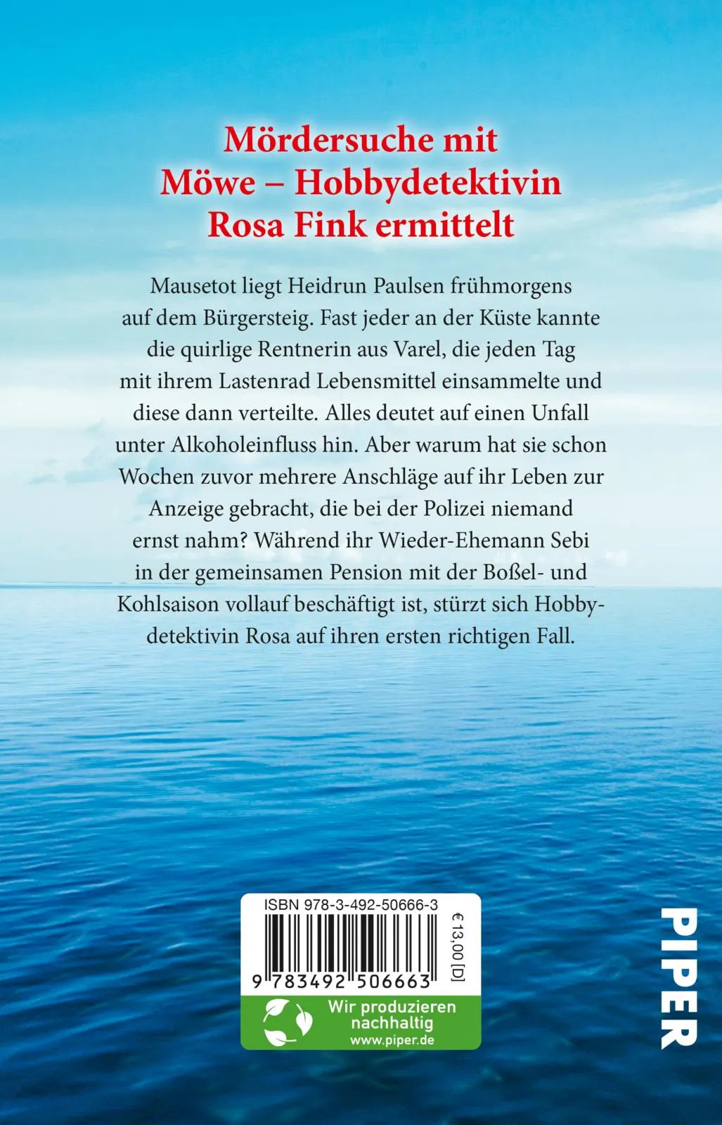 Buchrückseite von 'Der frühe Vogel' mit Klappentext - Taschenbuch