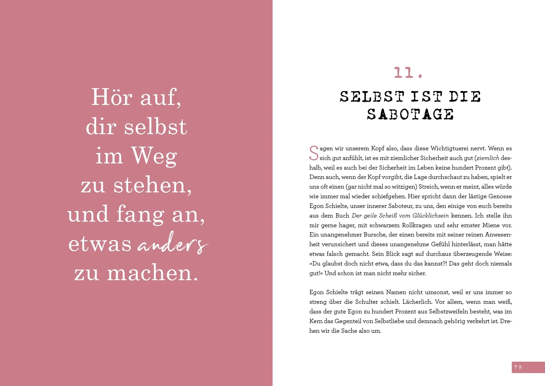 Innenansicht von 'Der geile Scheiß vom Glücklichsein – Mein Buch. Mein Leben.' - Gebundene Ausgabe