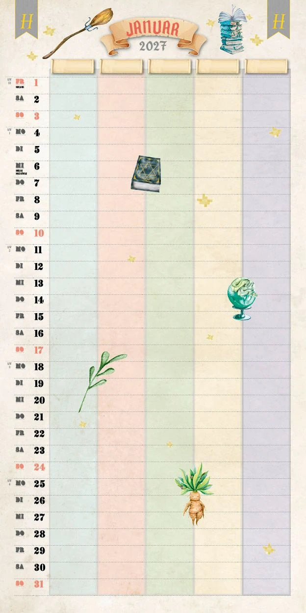 Der große inoffizielle Familienplaner für Potterheads Kalender 2027 – Ansicht
