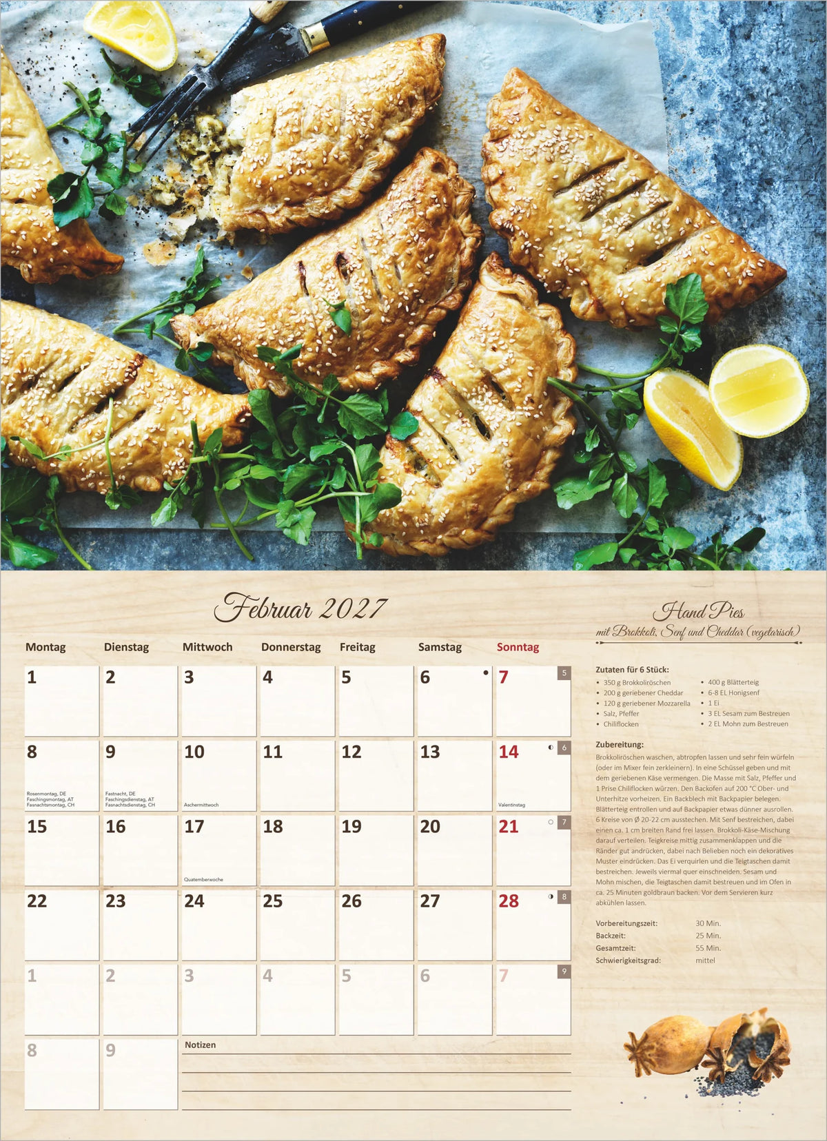 Der große Küchenkalender - mit saisonalen Rezepten für Genießer 2027 – Ansicht