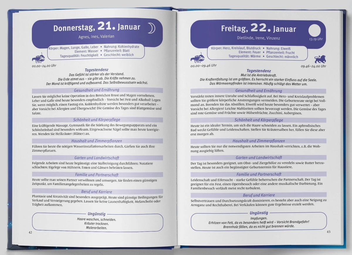 Der große Mondkalender 2027 – Ansicht