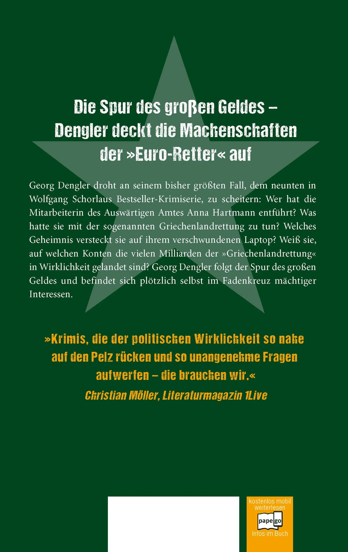 Rückseite: Der große Plan (Paperback)