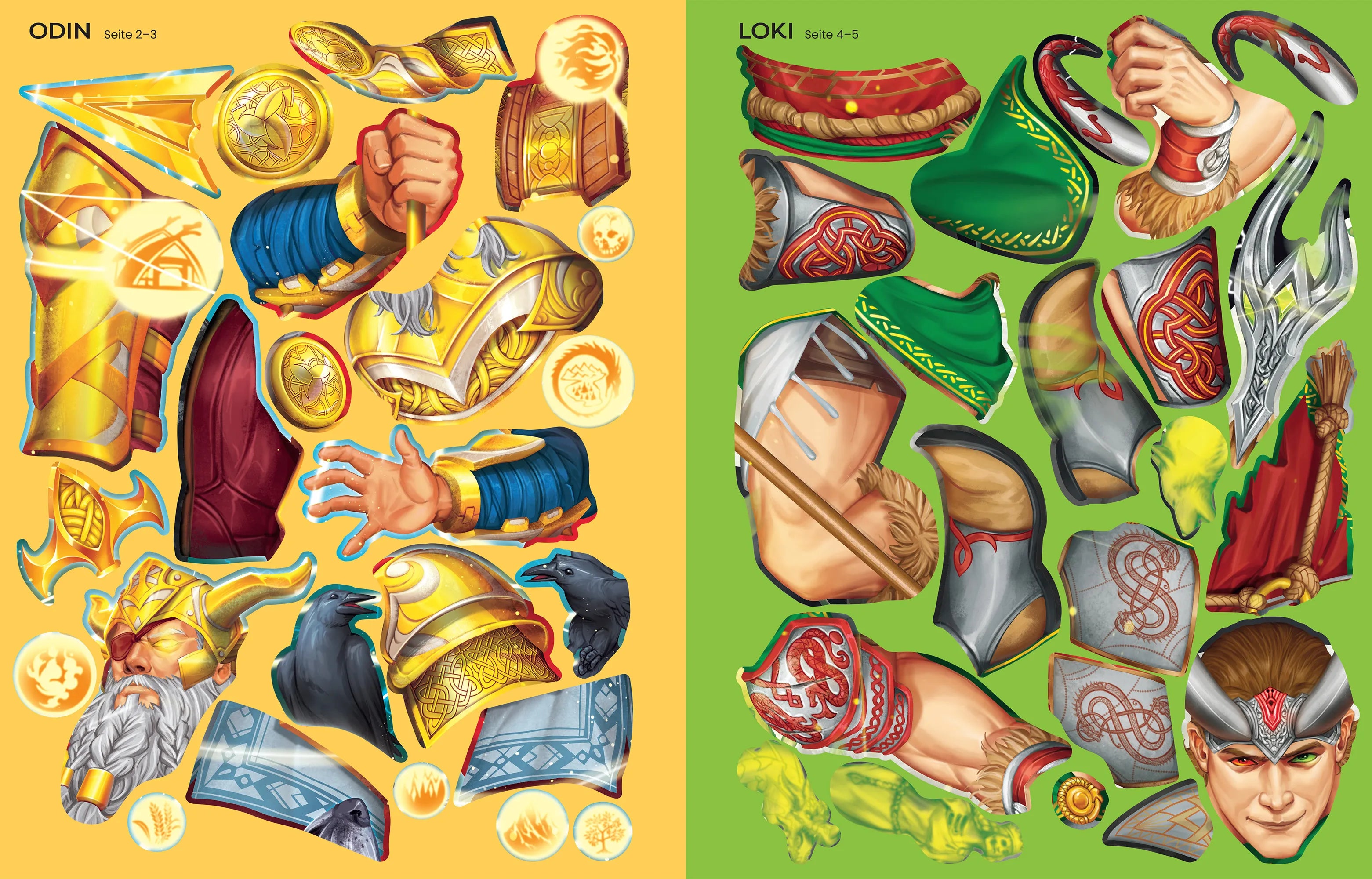 Detailansicht: Der große Stickerspaß: Nordische Gottheiten (Taschenbuch)