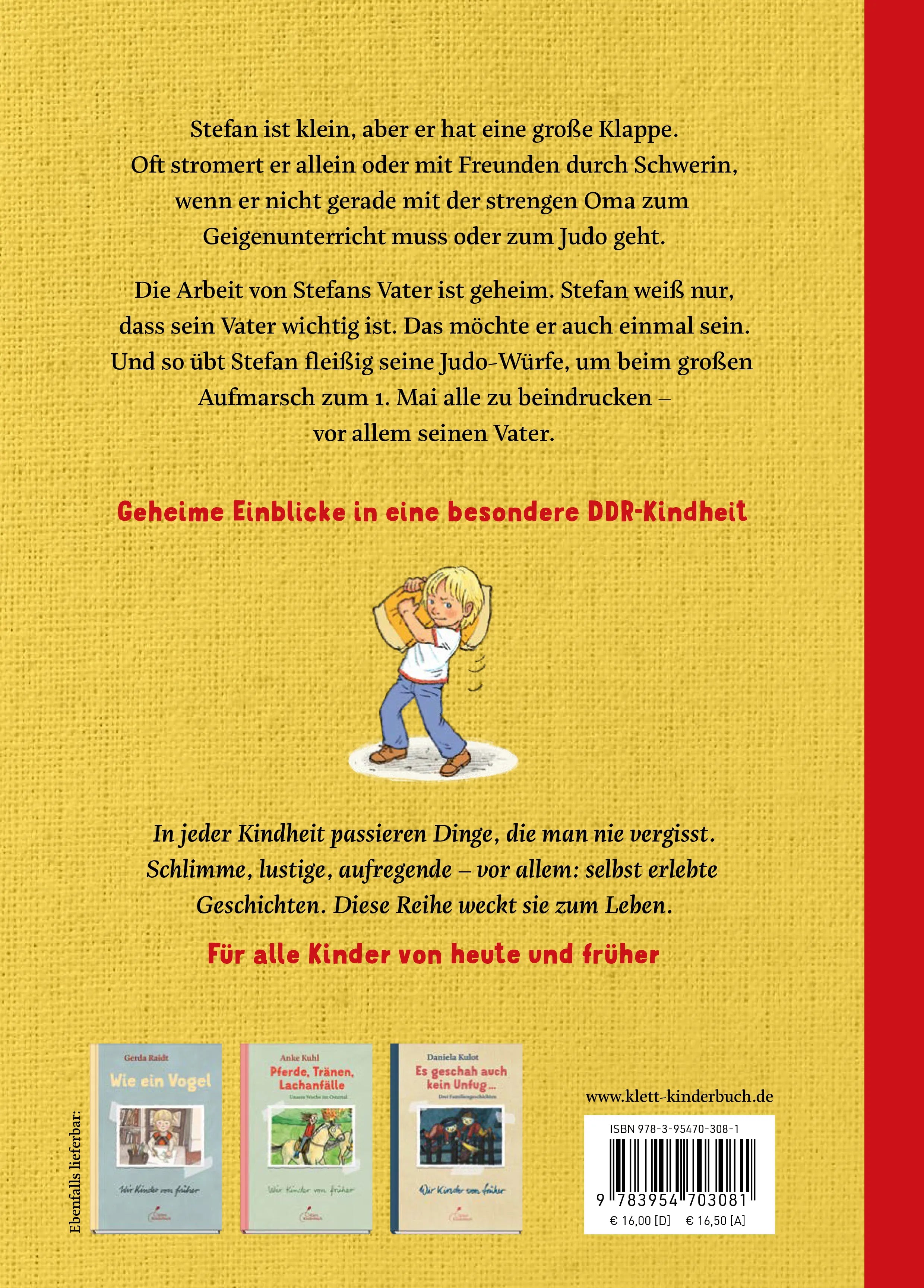 Buchrückseite von 'Der große Wurf' mit Klappentext - Gebundene Ausgabe