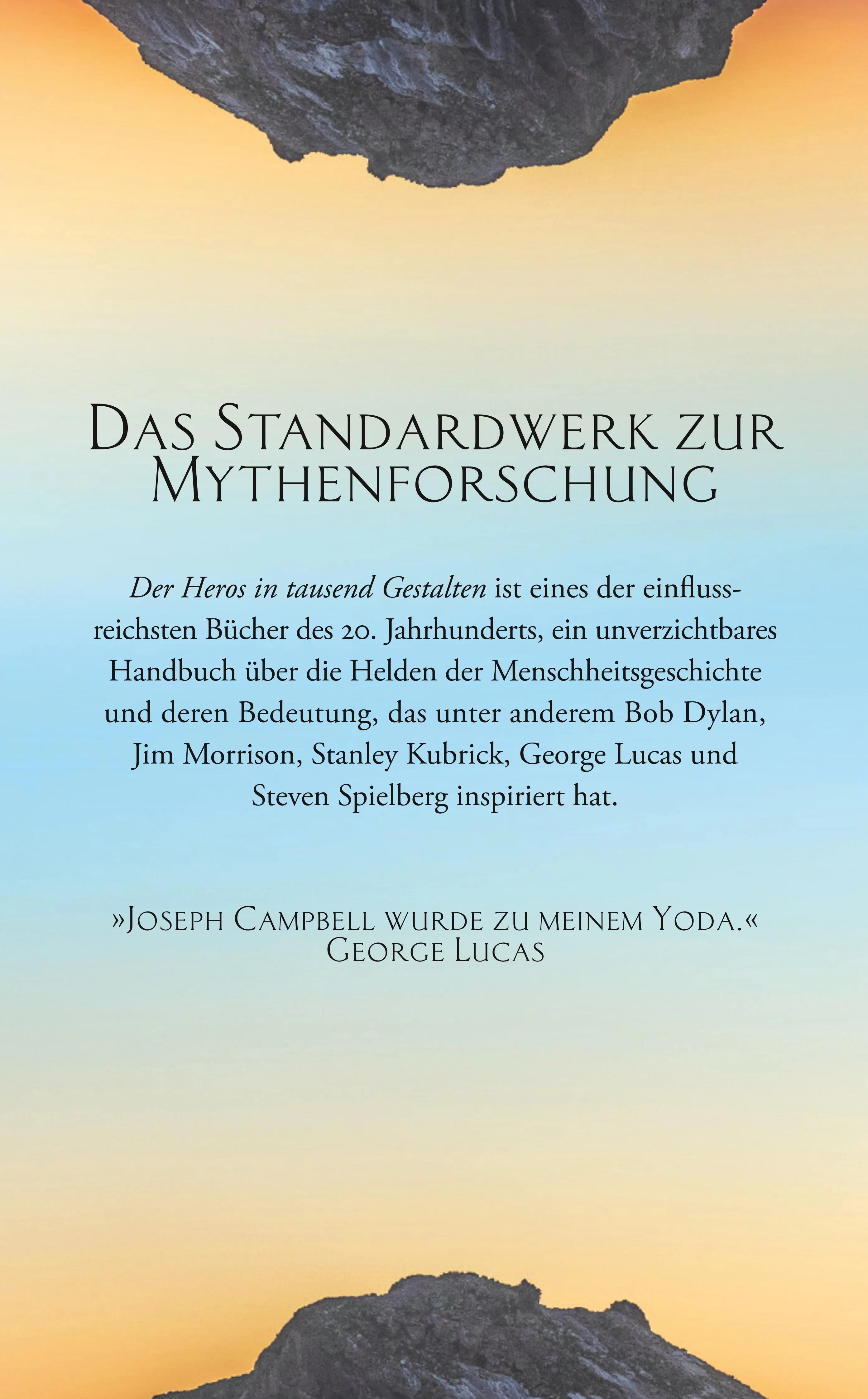Buchrückseite von 'Der Heros in tausend Gestalten' mit Klappentext - Taschenbuch