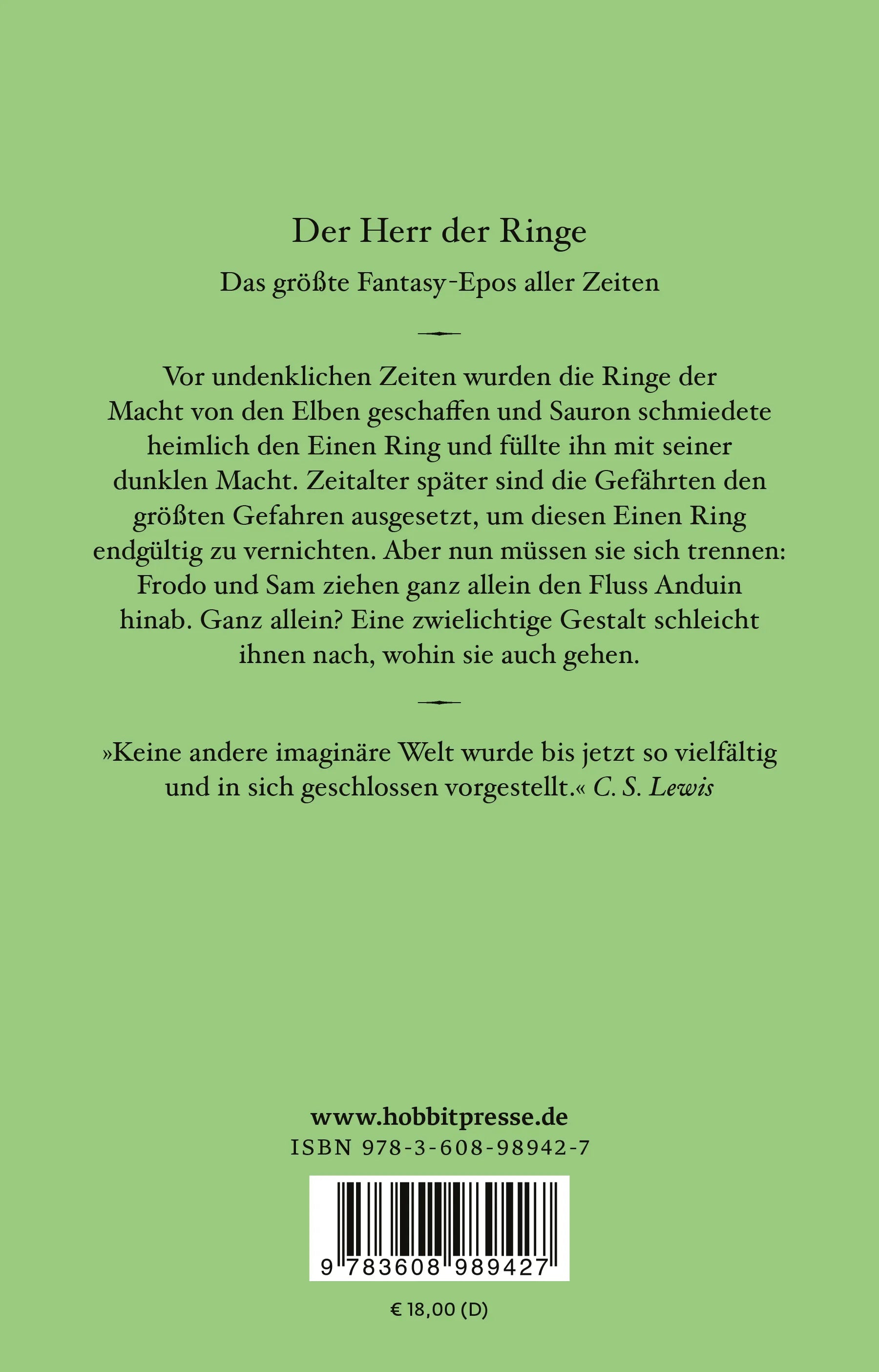 Rückseite: Der Herr der Ringe. Bd. 2 - Die zwei Türme (Paperback)