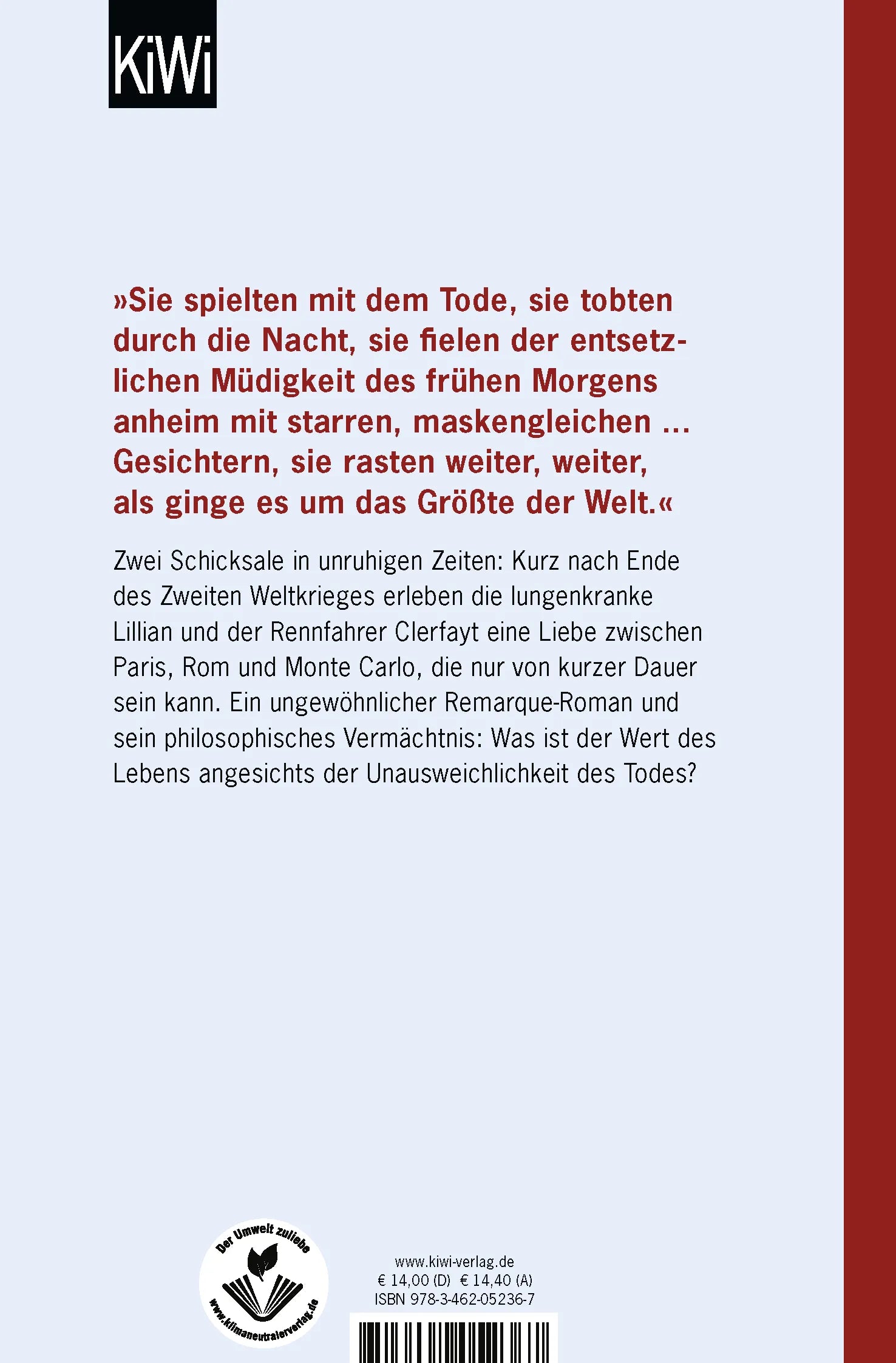 Buchrückseite von 'Der Himmel kennt keine Günstlinge' mit Klappentext - Taschenbuch