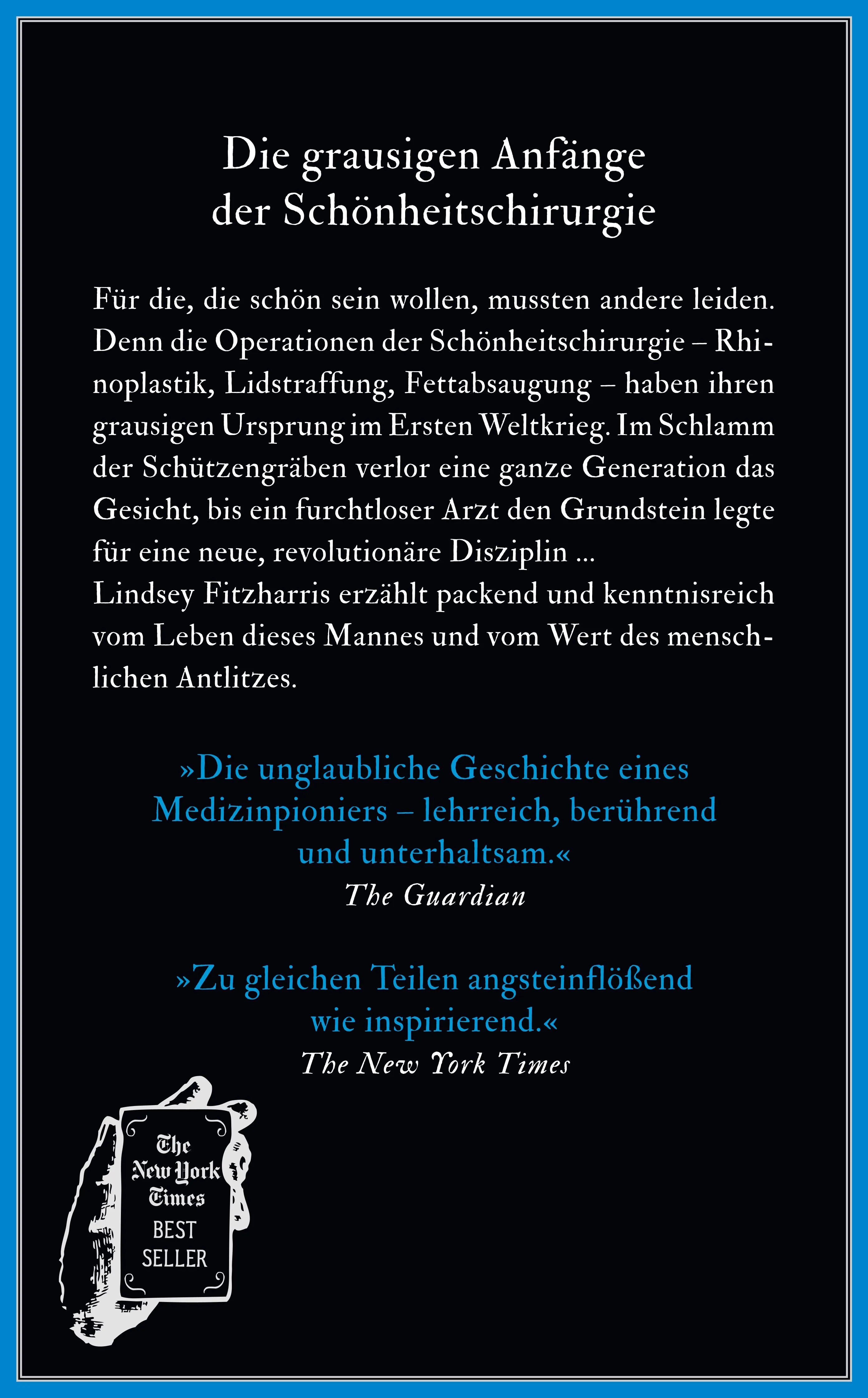 Buchrückseite von 'Der Horror der frühen Chirurgie' mit Klappentext - Taschenbuch