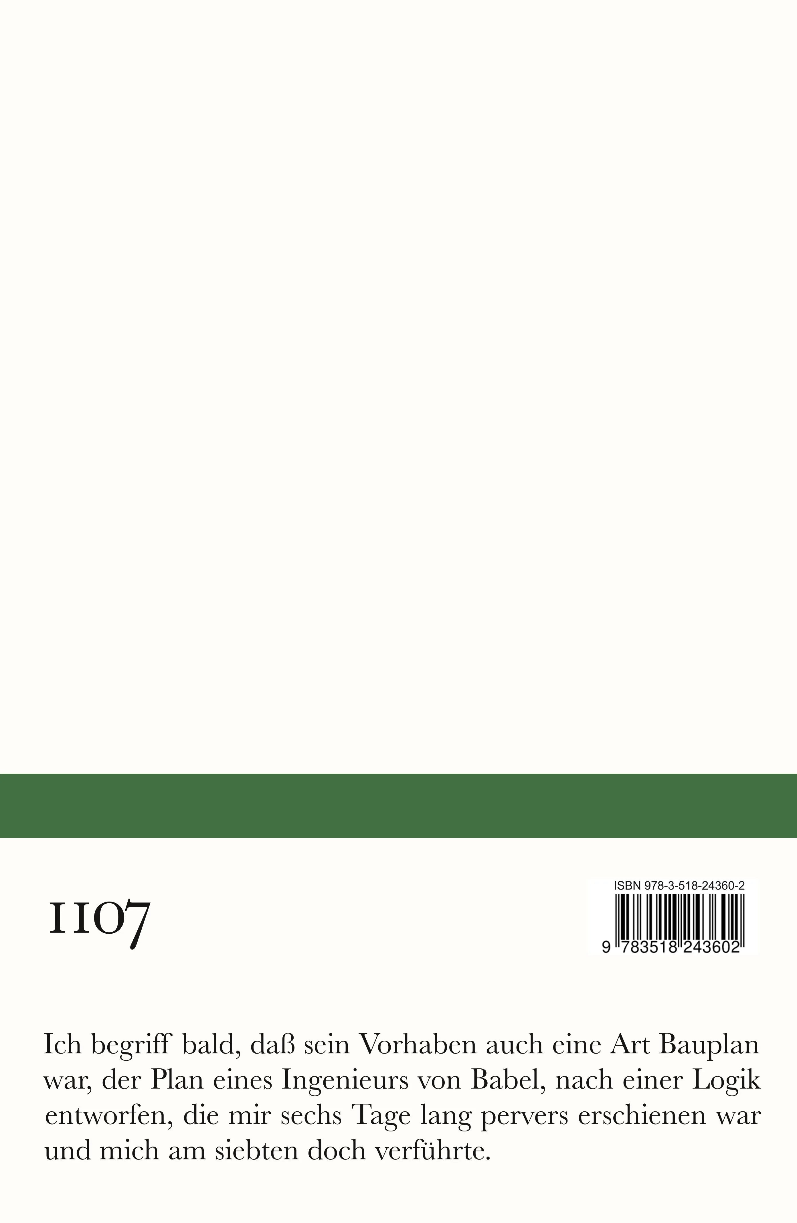 Buchrückseite von 'Der Ingenieur von Babel' mit Klappentext - Taschenbuch