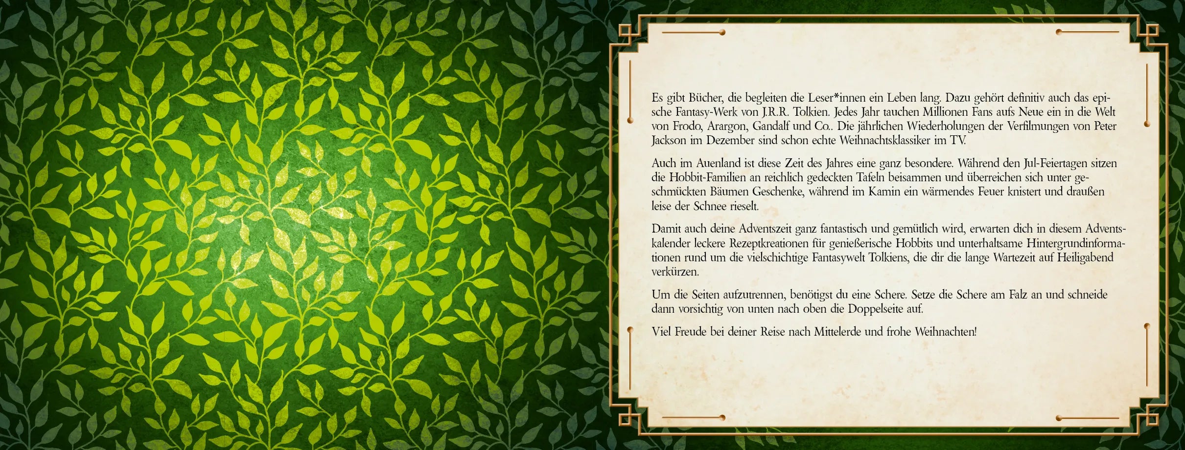 Innenansicht von 'Der inoffizielle Adventskalender für Tolkien-Fans' - Gebundene Ausgabe
