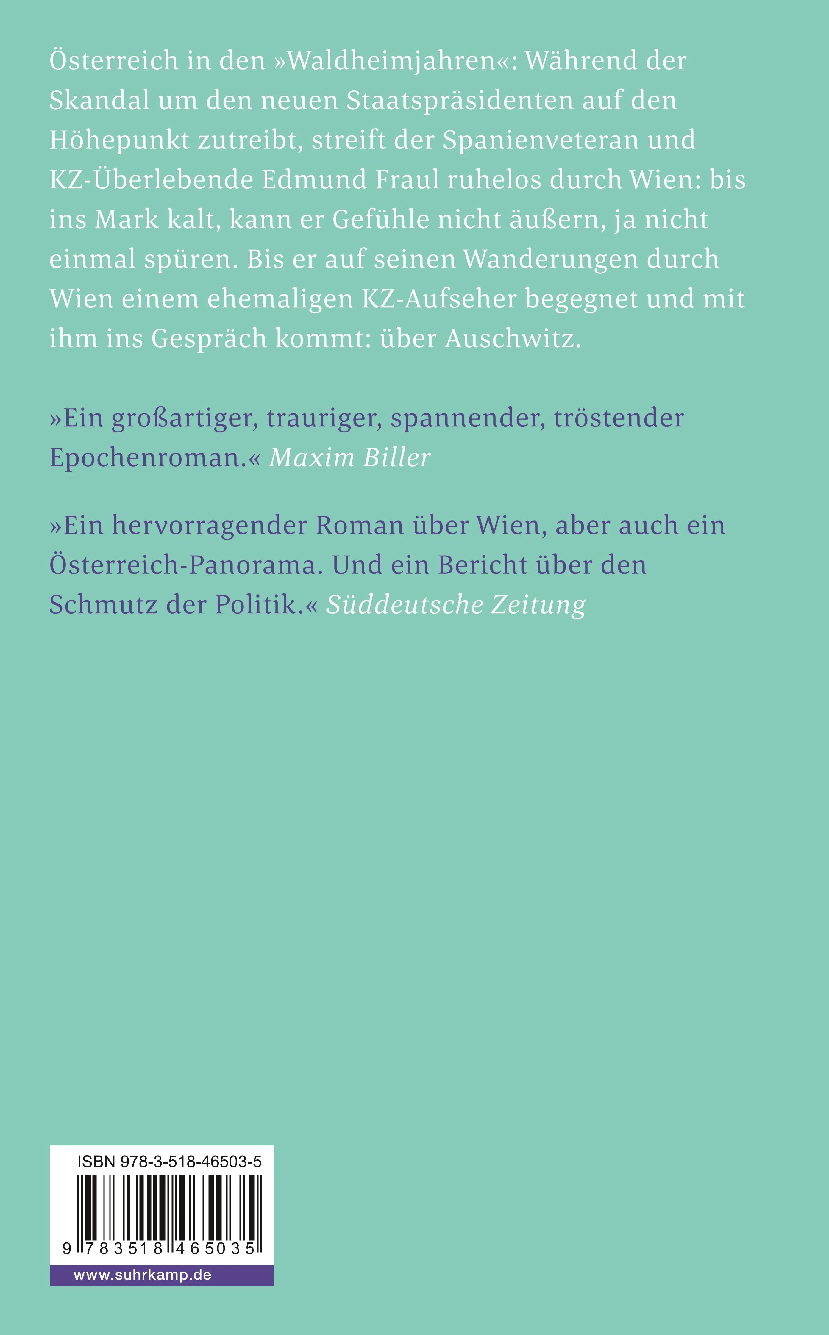 Buchrückseite von 'Der Kalte' mit Klappentext - Taschenbuch