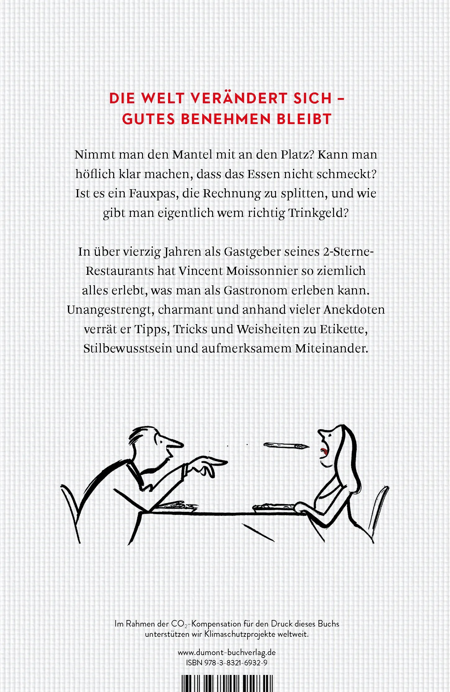 BuchrÃ¼ckseite von 'Der Käse kommt vor dem Dessert' mit Klappentext - Gebundene Ausgabe